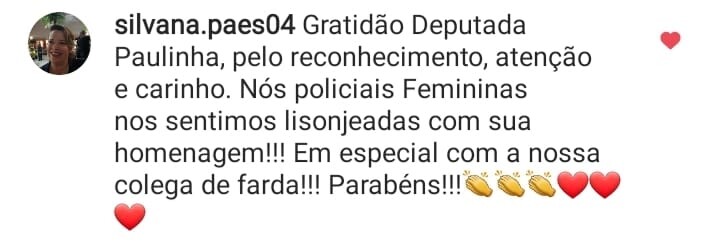 Repercute homenagem de Paulinha para policias militares mulheres