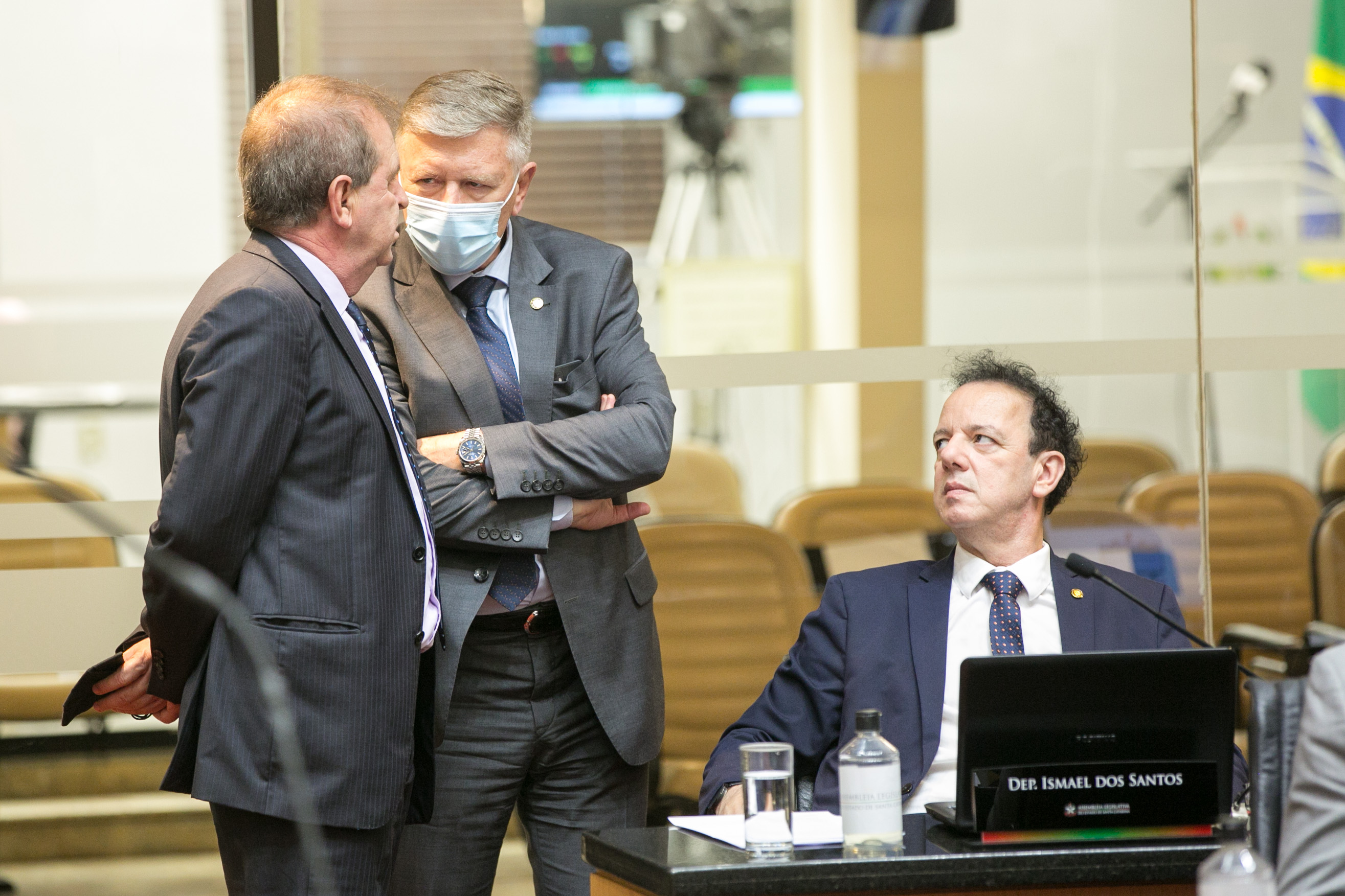 Deputado Maurício Eskudlark (PL), Deputado Milton Hobus (PSD) e Deputado Ismael dos Santos (PSD)