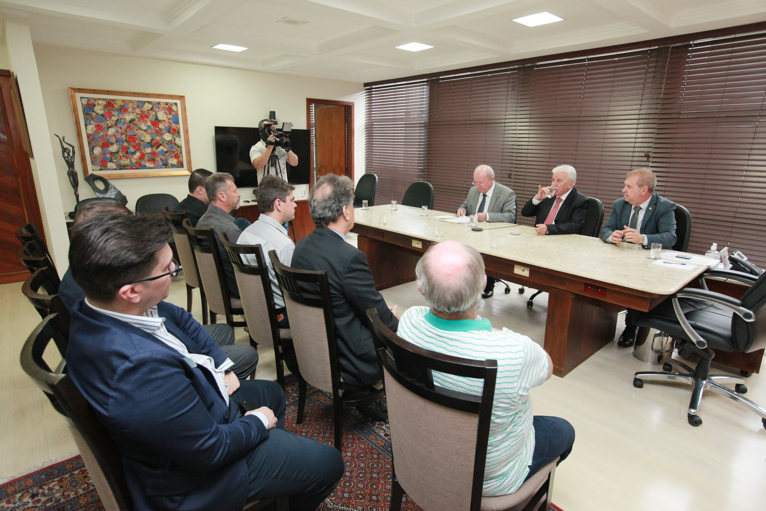 Representantes dos revendedores de combustíveis foram recebidos nesta quarta-feira (16), na Presidência da Alesc