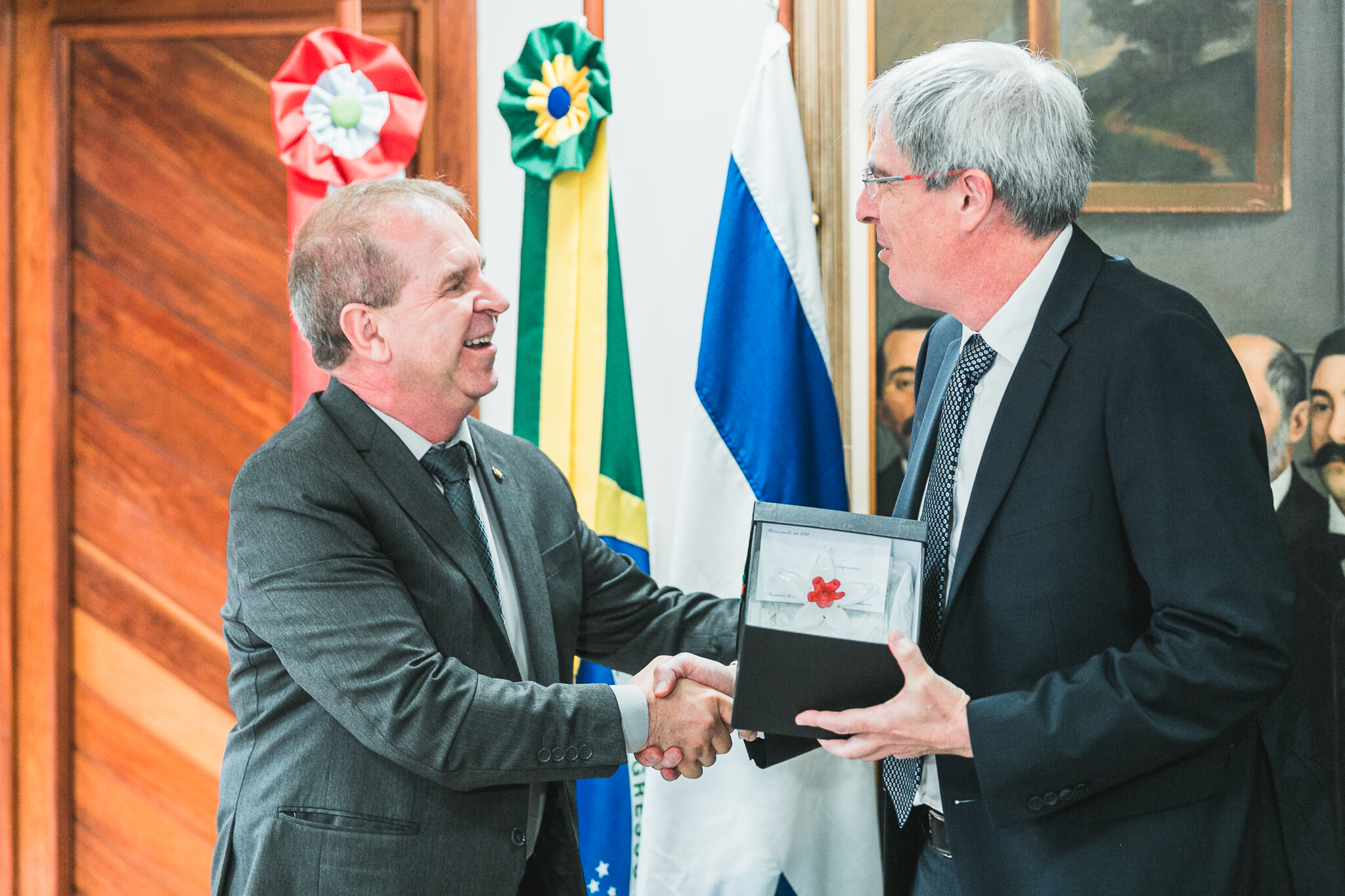 1º vice-presidente da Alesc, deputado Mauricio Eskudlark, recebe o cônsul-geral da Israel em São Paulo, Rafael Erdreich