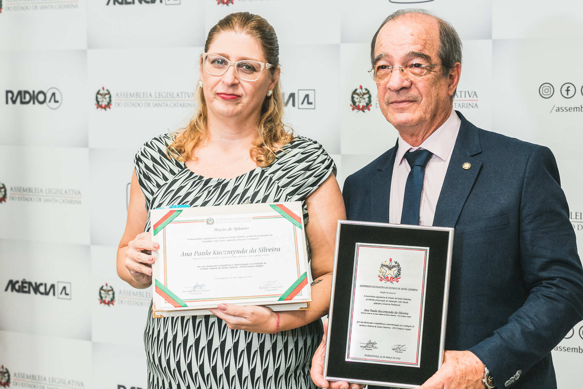 Moção de Aplausos – Dep. Celso Zuchi – Diretora Geral IFSC/Gaspar Ana Paula Zuczmynda da Silveira