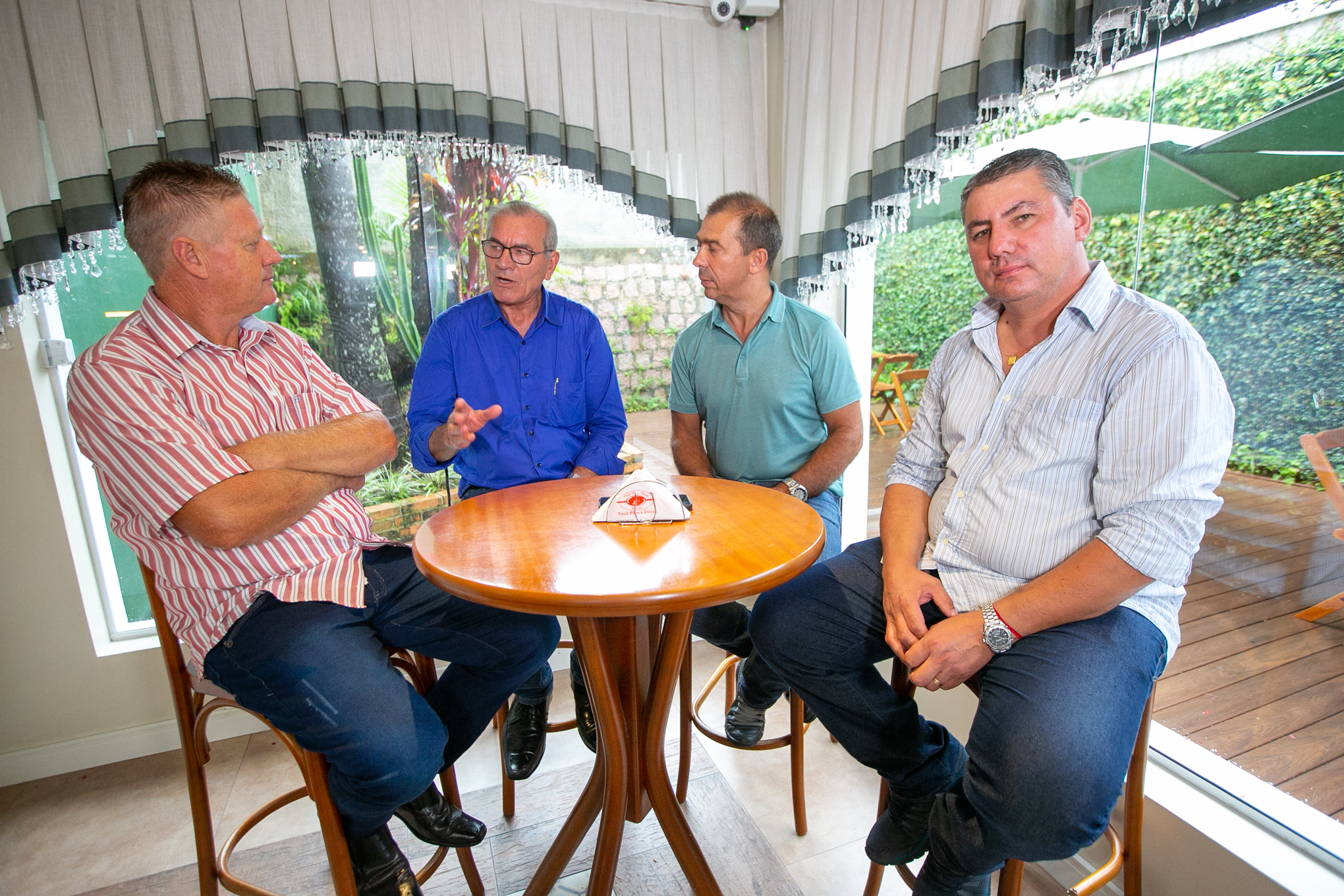 Deputado Silvio Dreveck (PP), ex-vereador Edilson Prunckneski e vereadores de Campo Alegre Fernando Wotroba e João Nilson Venera