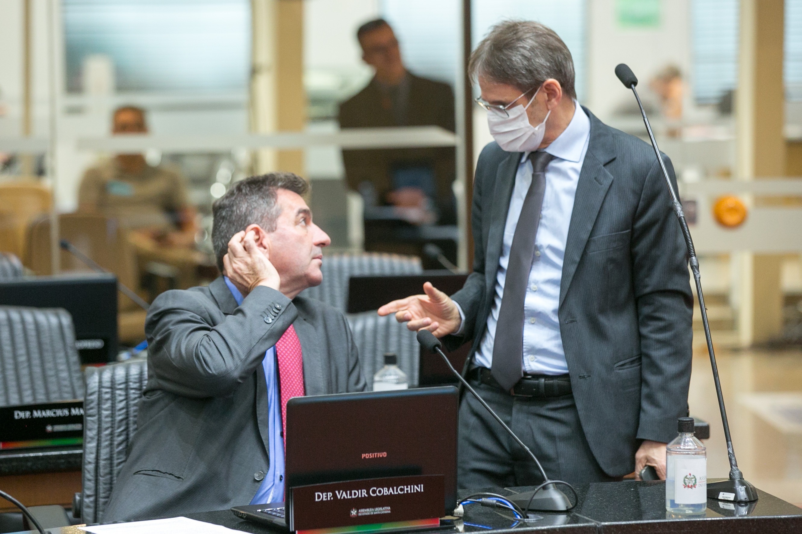 Deputado Valdir Cobalchini (MDB) e Deputado Neodi Saretta (PT)
