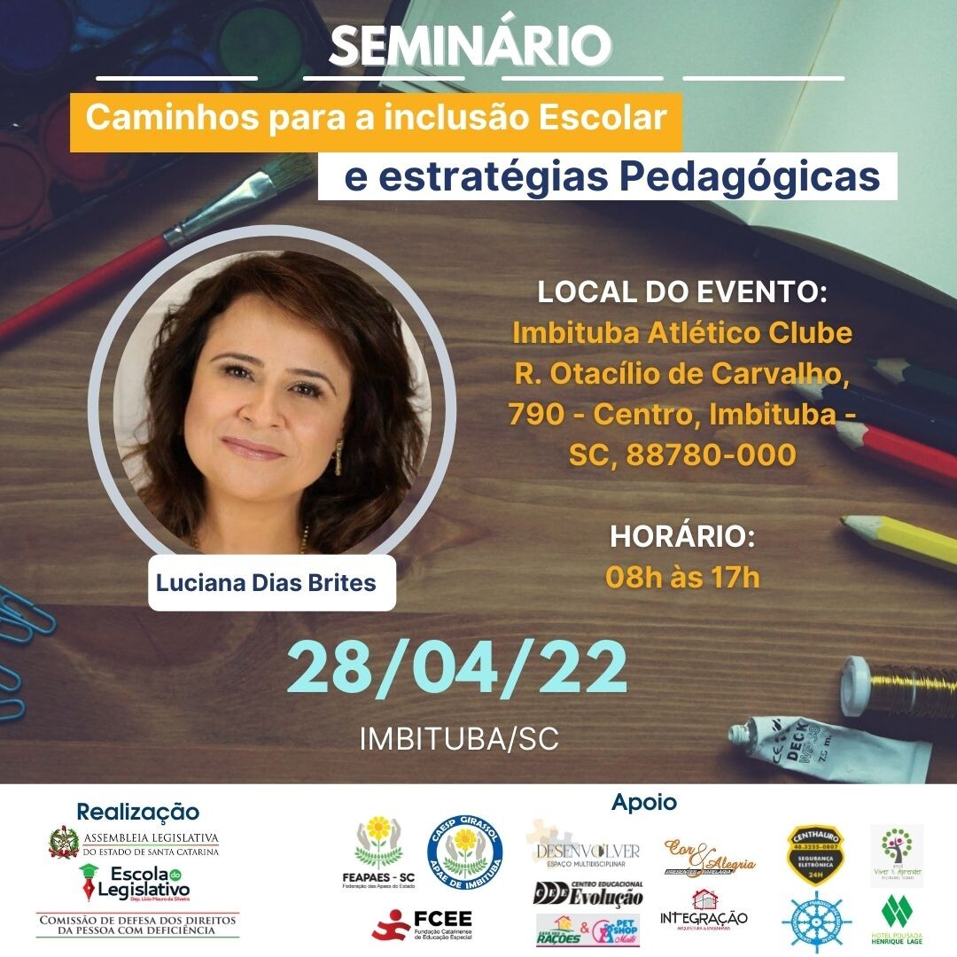 Imbituba recebe seminário sobre inclusão escolar de alunos com deficiência