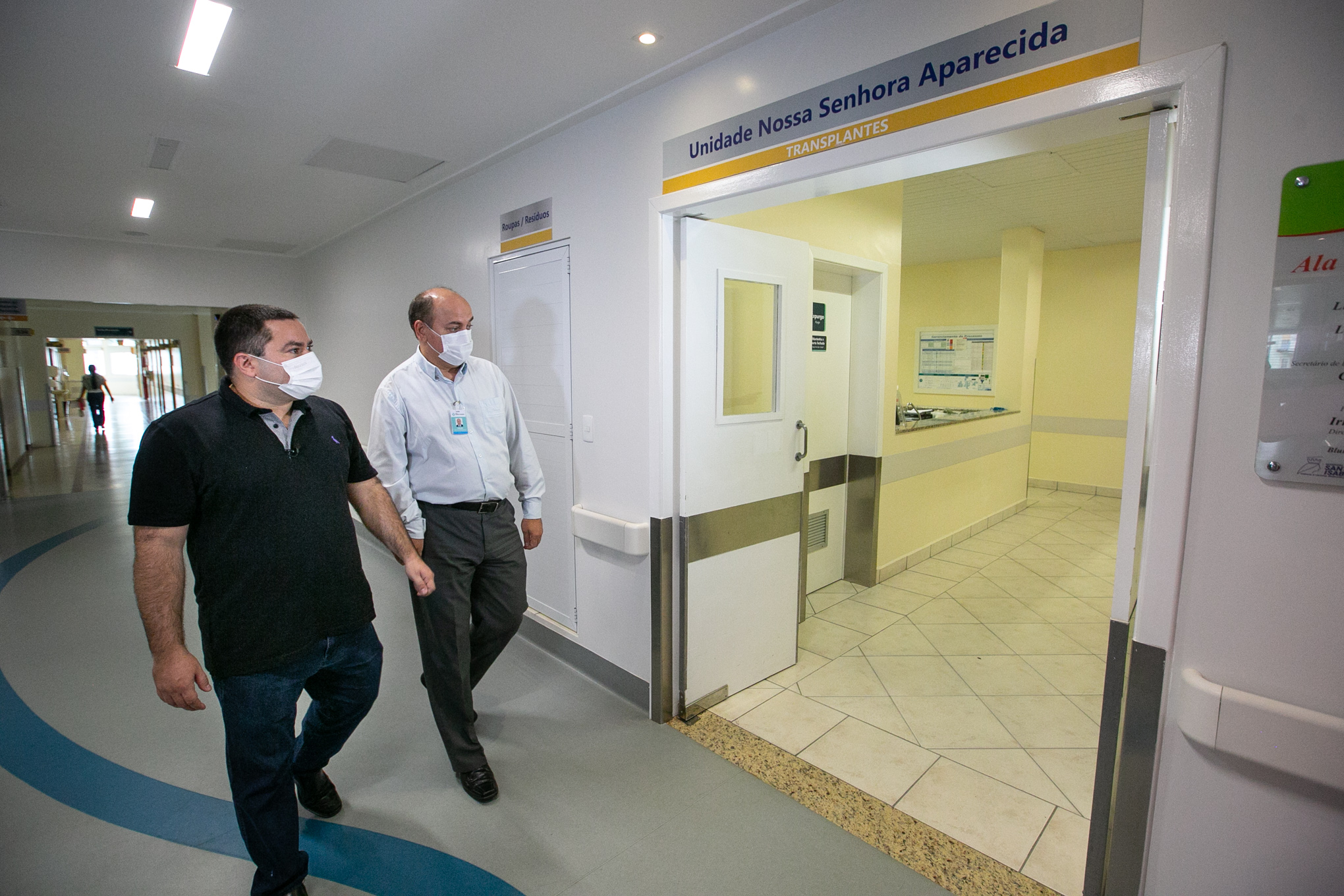 Deputado Ricardo Alba (União Brasil) e diretor executivo do Hospital Santa Izabel, Dirceu Rodrigues Dias