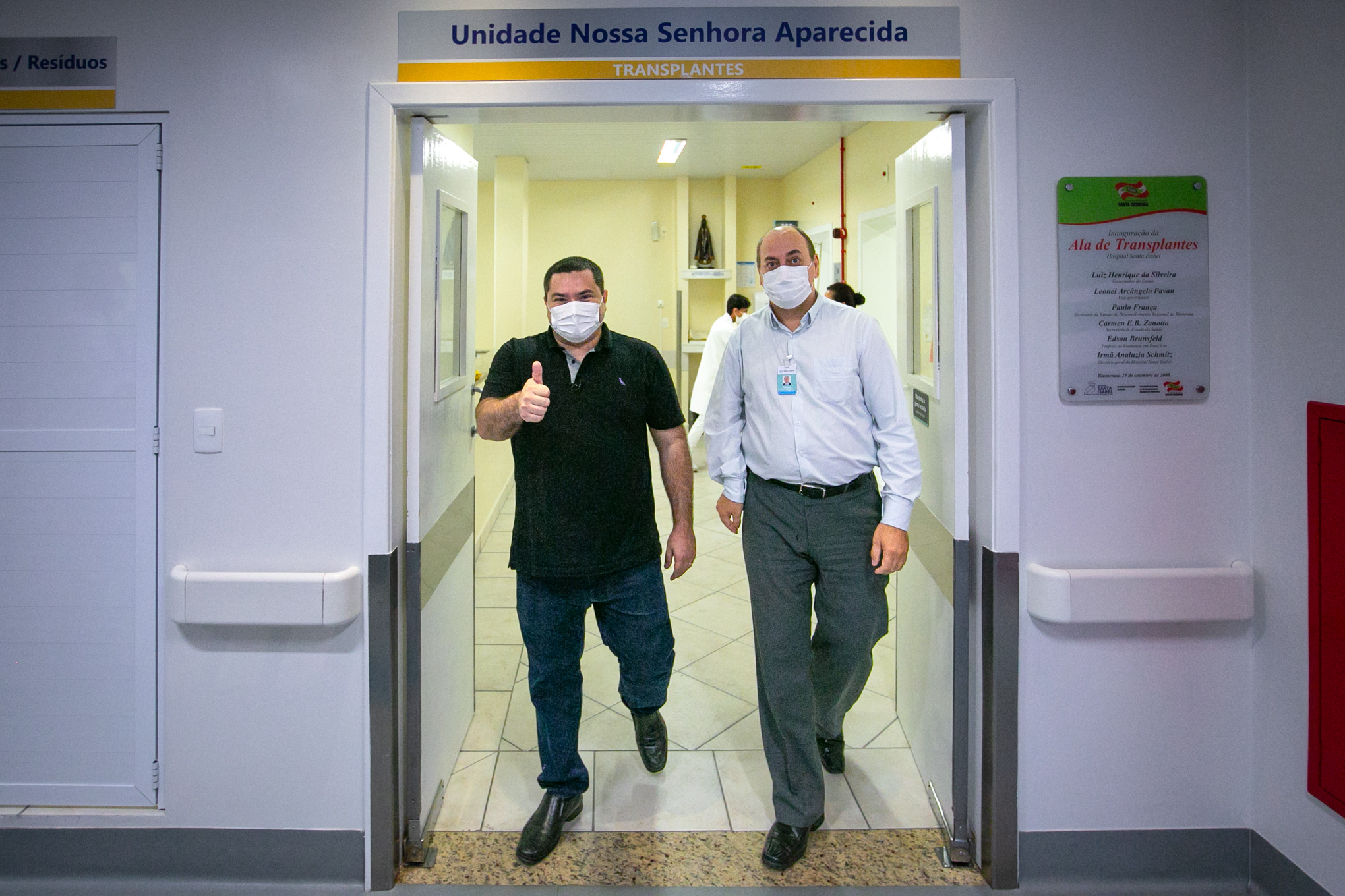 Deputado Ricardo Alba (União Brasil) e diretor executivo do Hospital Santa Izabel, Dirceu Rodrigues Dias