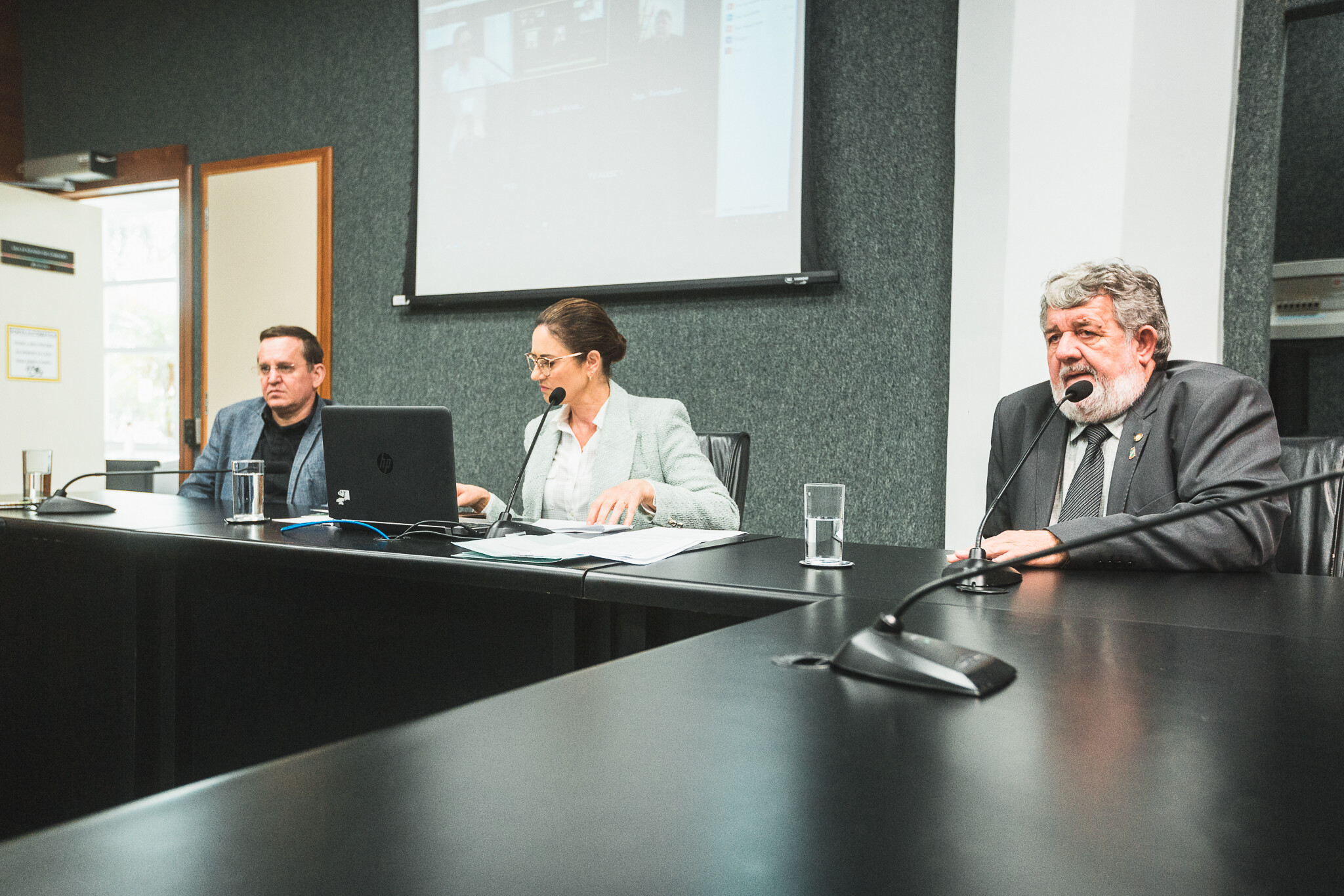 Deputado Jair Miotto, deputada Marlene Fengler e deputado Osmar Vicentini