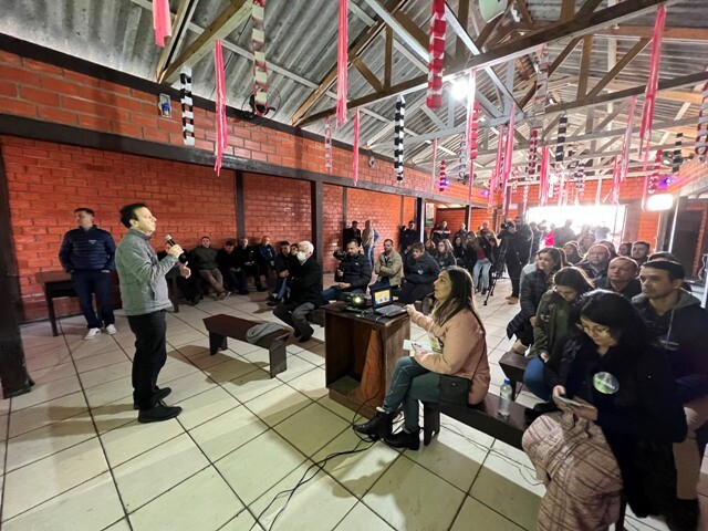 Deputado Ismael dos Santos (PSD) presta contas do mandato à população de Três Barras. FOTO: Divulgação