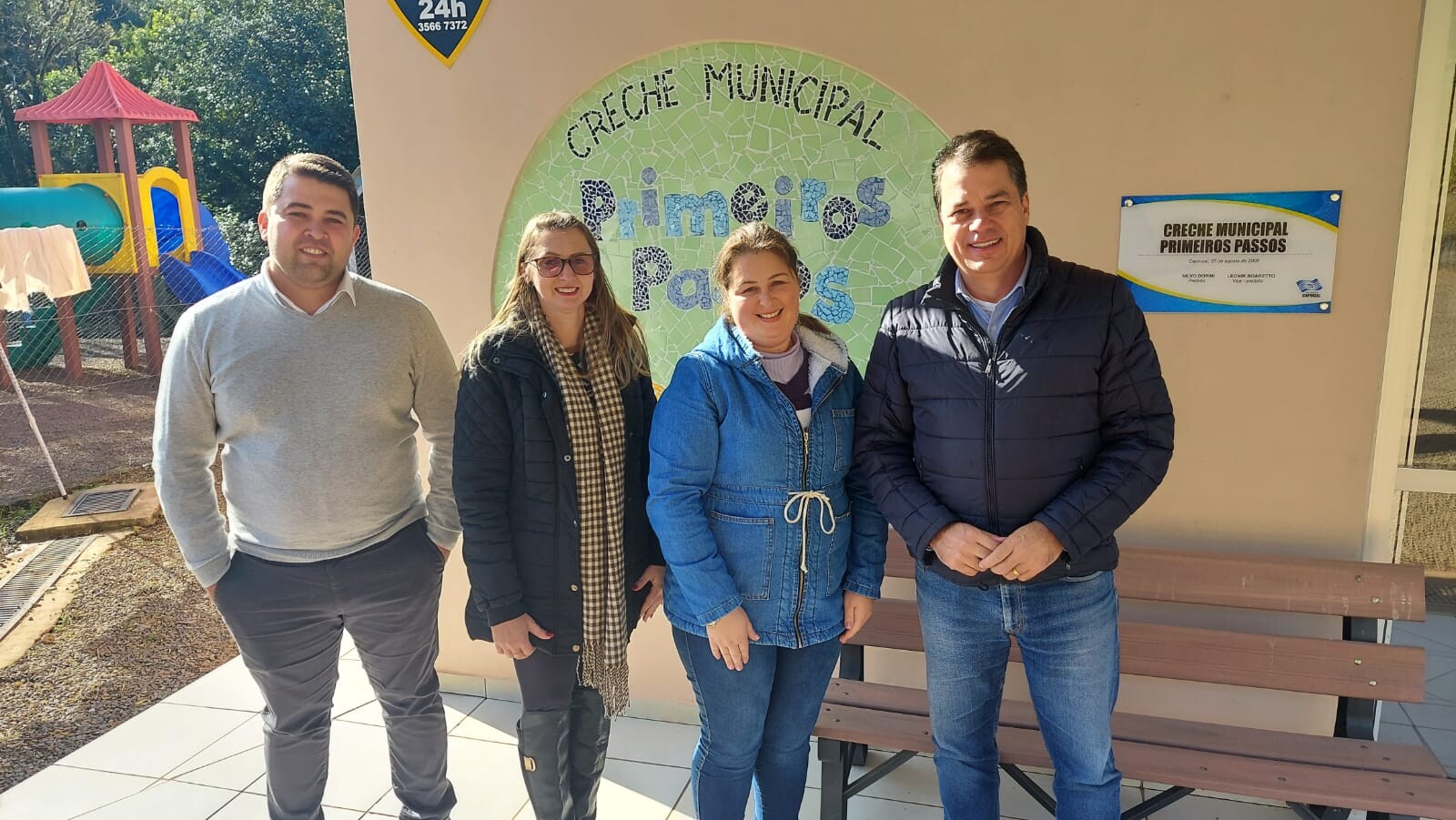 Minotto confere obras em creche de Capinzal