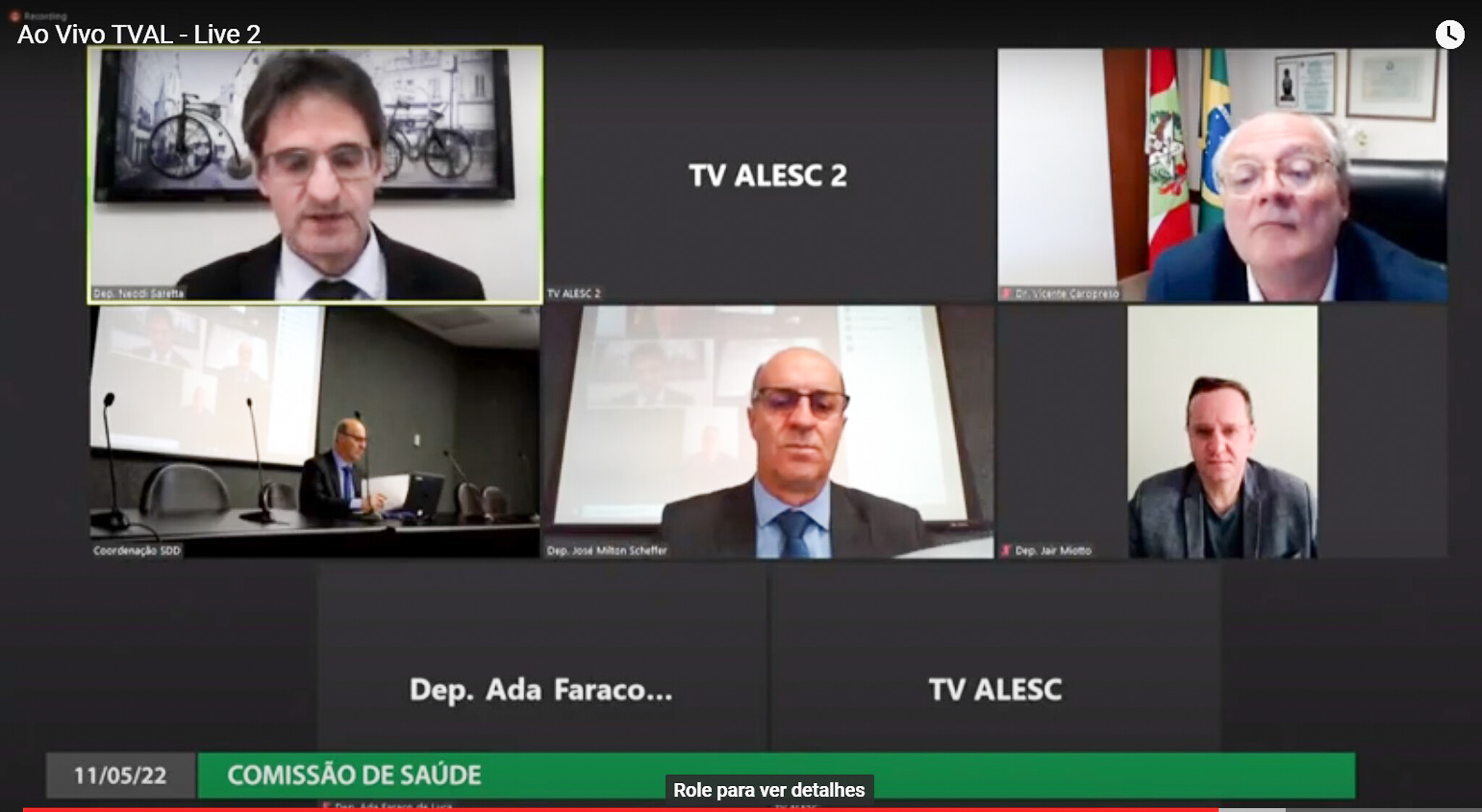 Reunião da Comissão de Saúde da Alesc