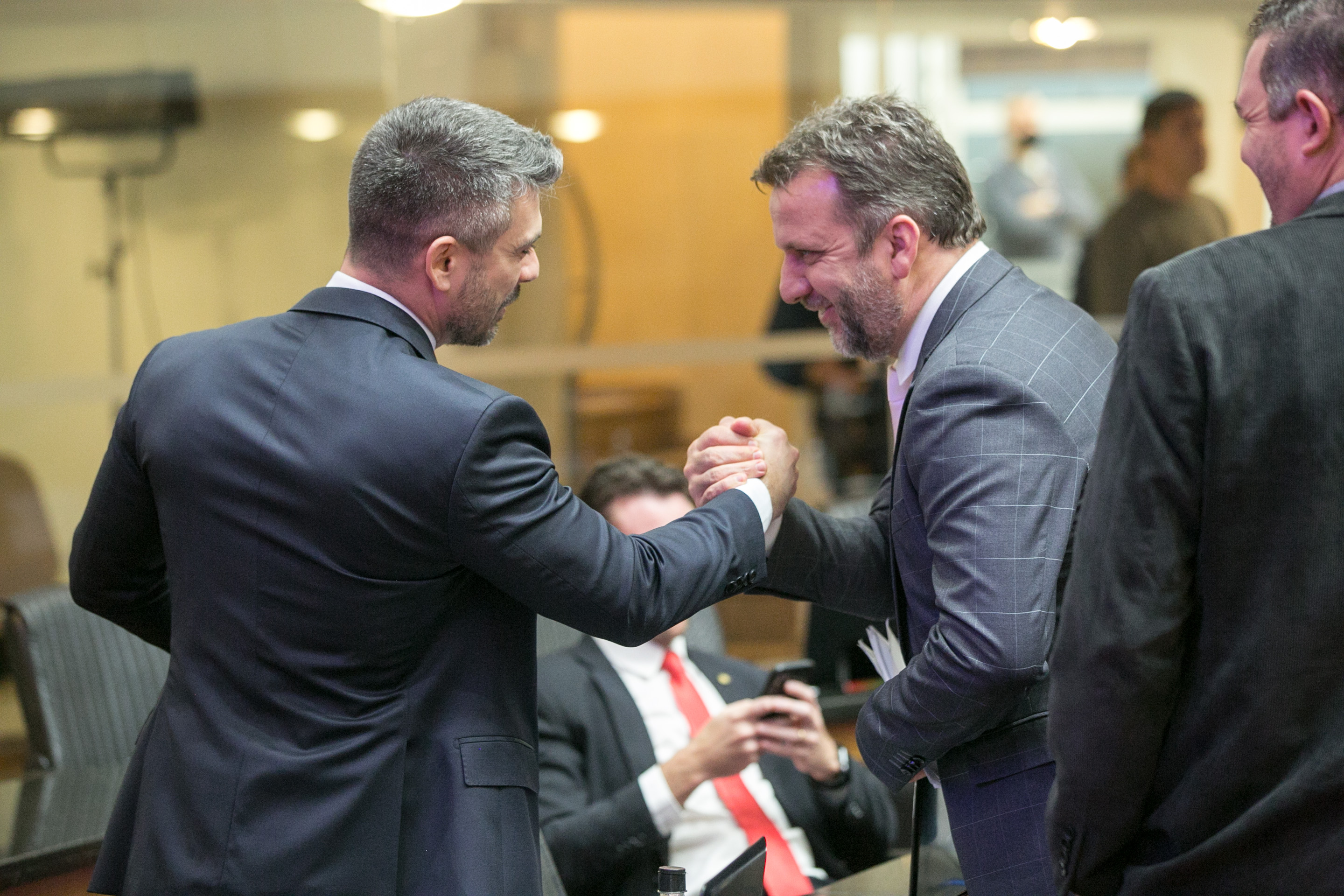 Deputado Bruno Souza (NOVO) e Deputado Jerry Comper (MDB)