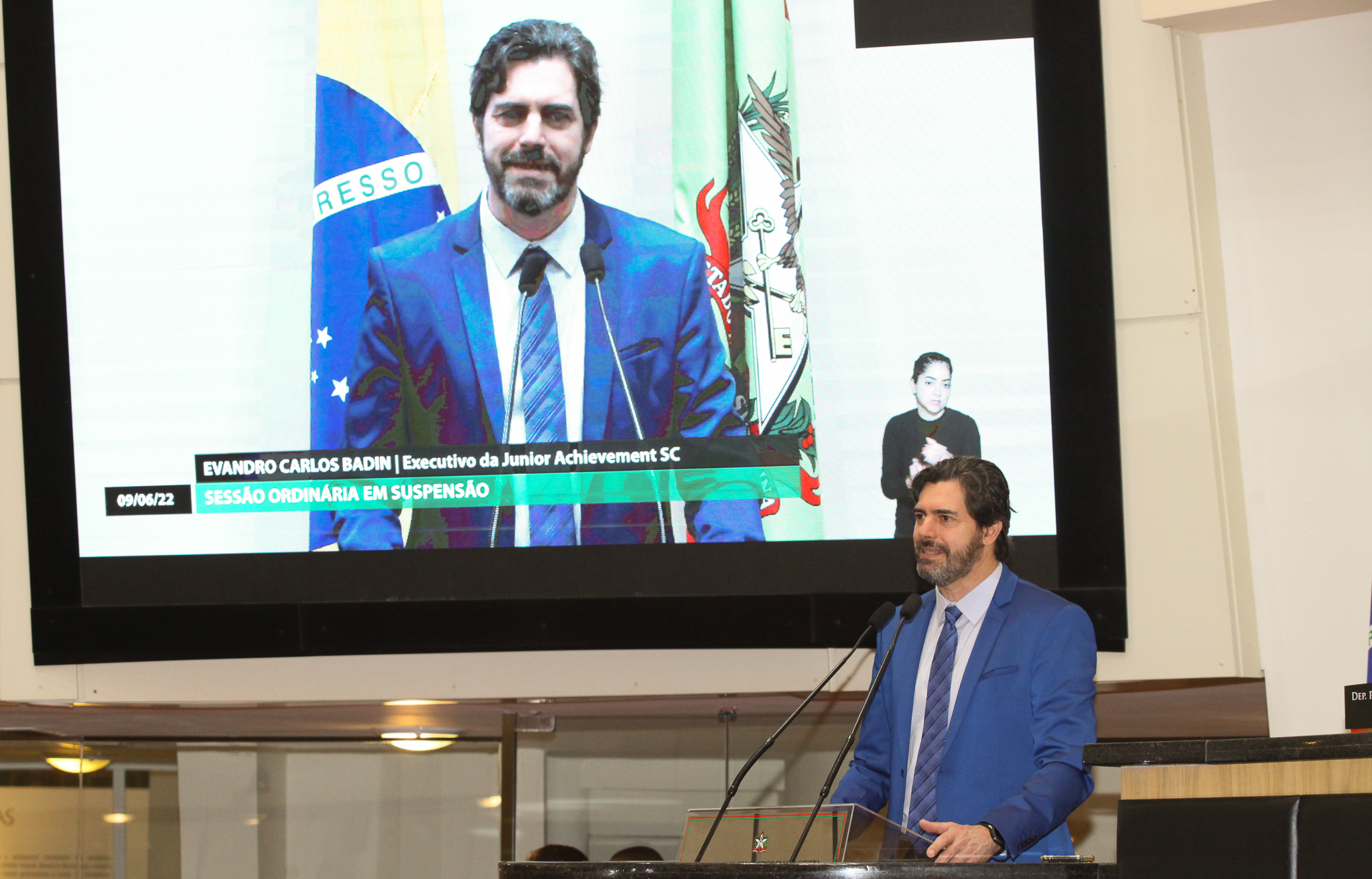 Suspensão da Sessão – Evandro Carlos Badin – Executivo da Junior Achievement SC