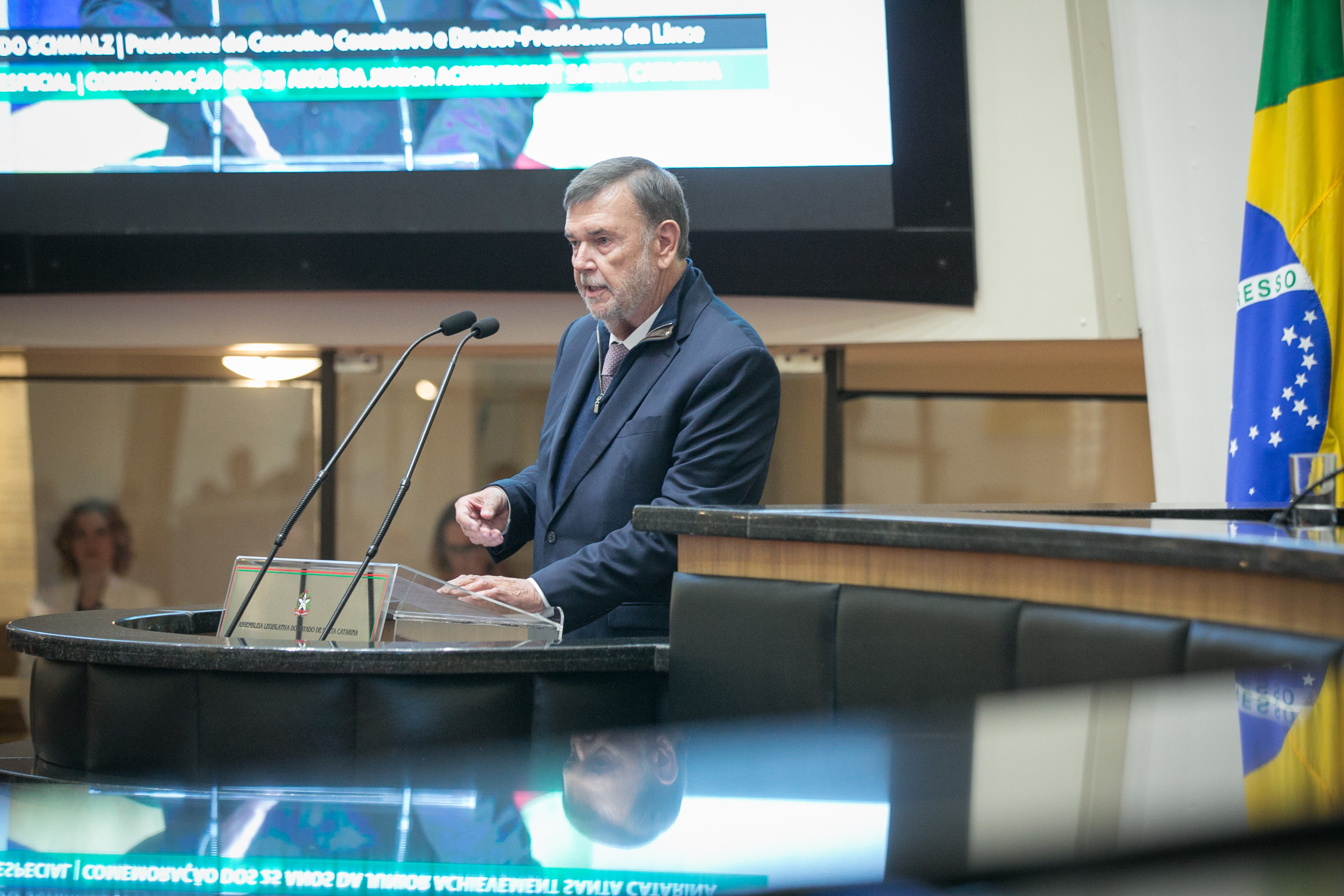 Presidente do conselho consultivo e diretor-presidente da Lince Participações e Empreendimentos, Leopoldo Schmalz,