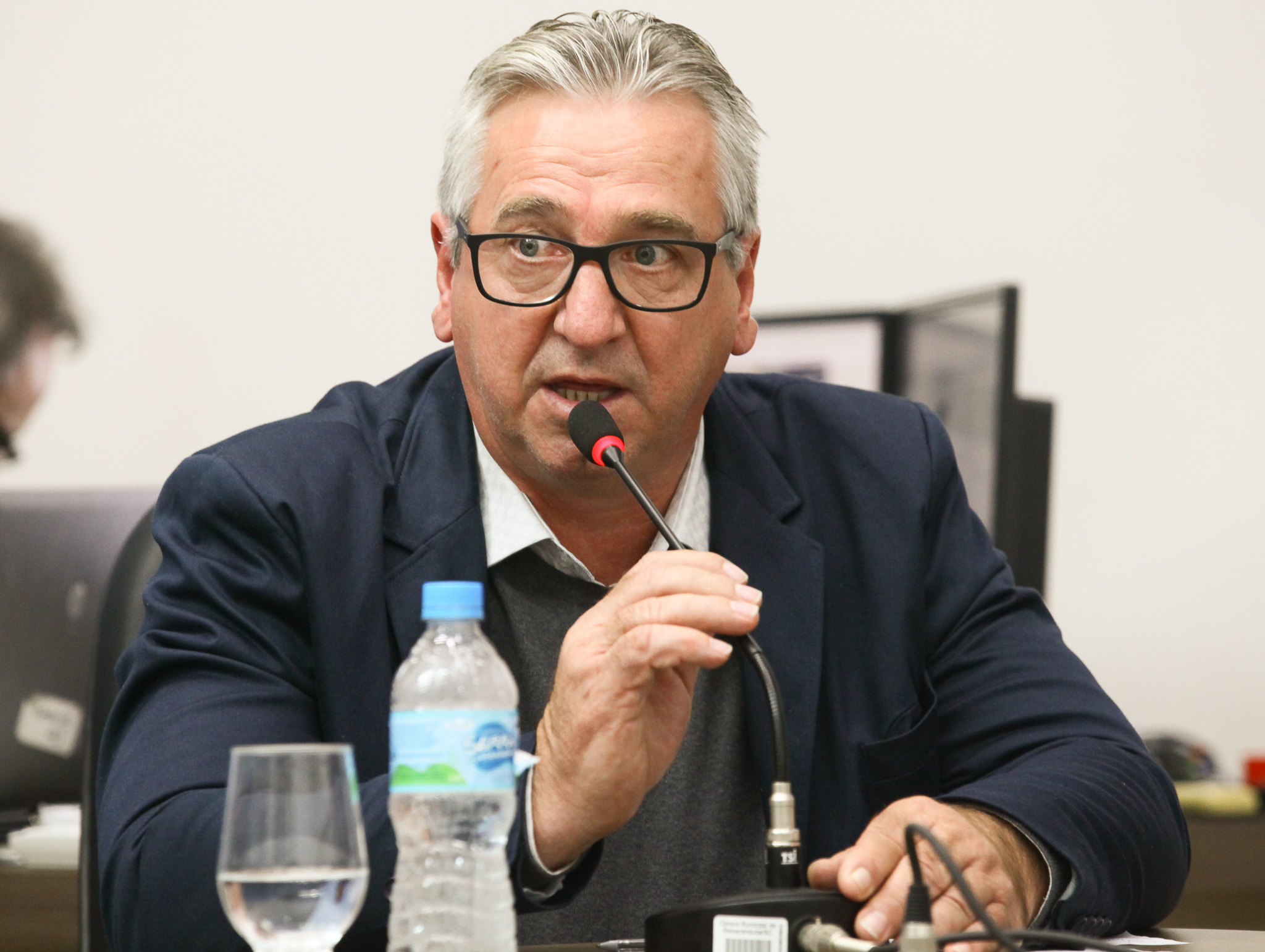 Audiência Pública para discutir a Contaminação Ambiental do Rio 7 de janeiro e, Massaranduba, SC - Ilmar Saplinski, presidente da Câmara de Vereadores