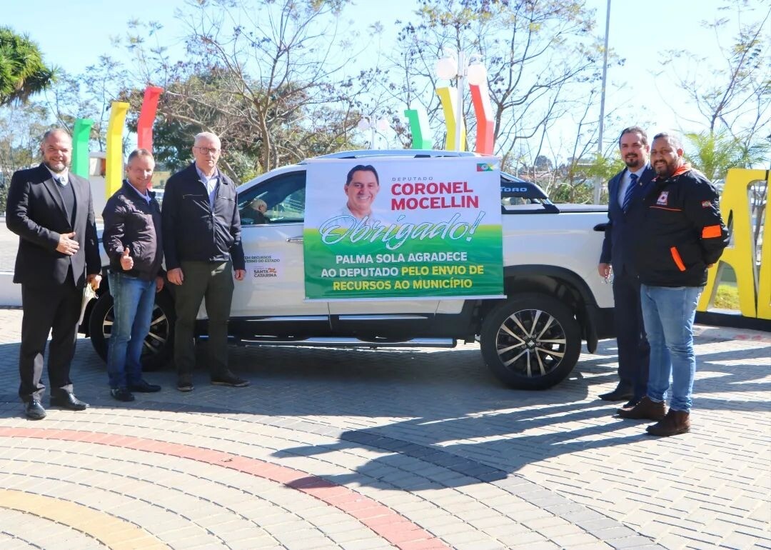 Defesa Civil de Palma Sola recebe veículo adquirido por emenda parlamentar