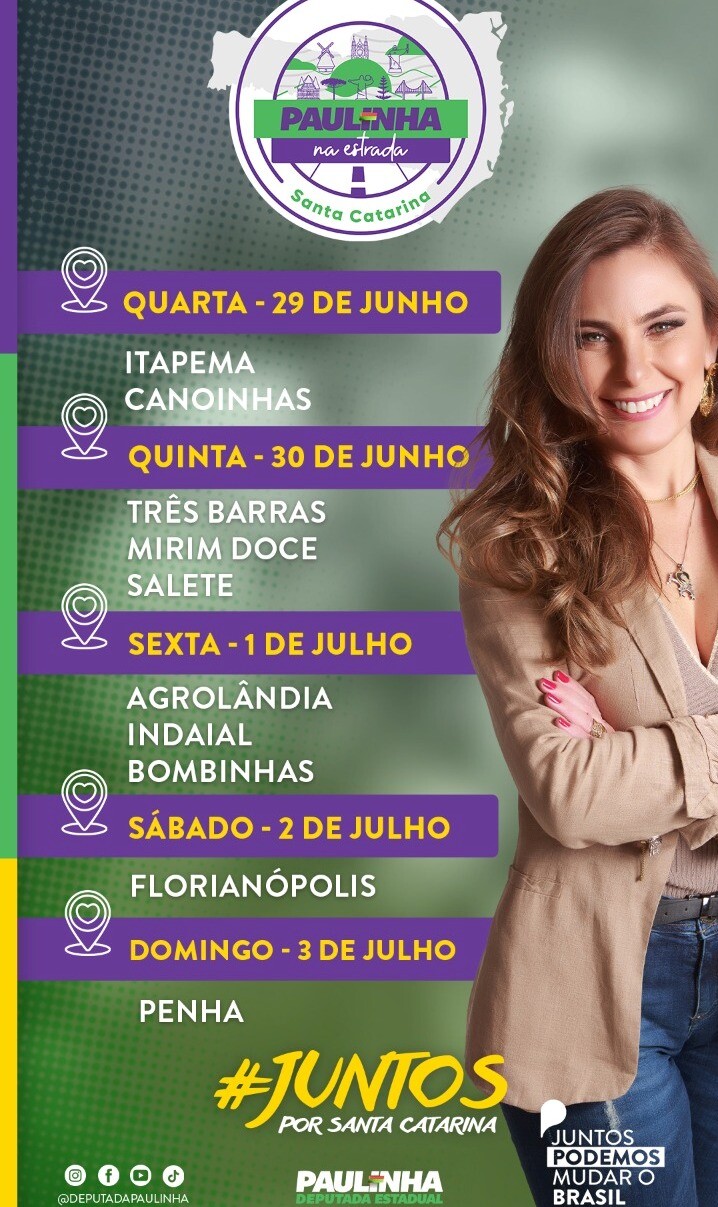 Essa semana o #Paulinhanaestrada segue para o Alto Vale