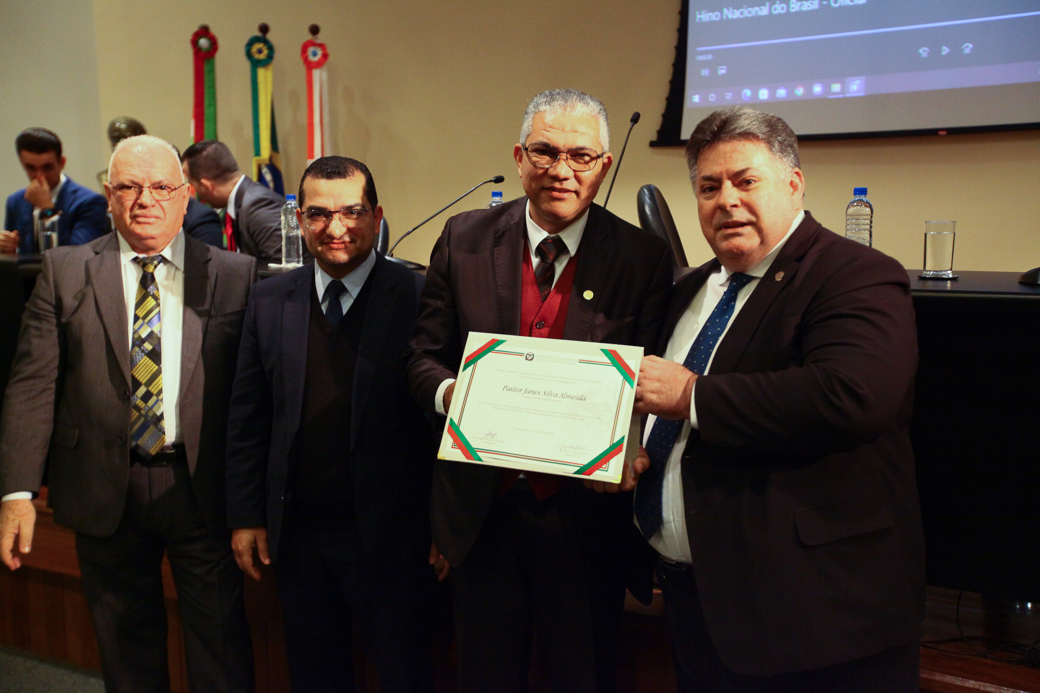 Homenagem em reconhecimento aos trabalhos desenvolvidos pelas Igrejas Evangélicas no Estado de Santa