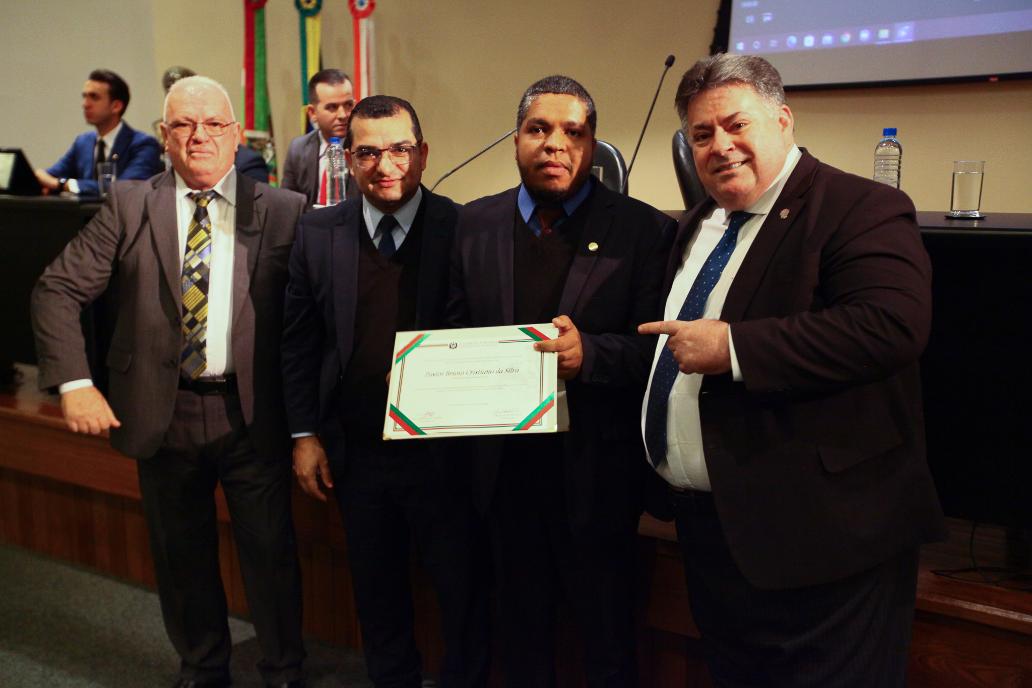 Homenagem em reconhecimento aos trabalhos desenvolvidos pelas Igrejas Evangélicas no Estado de Santa