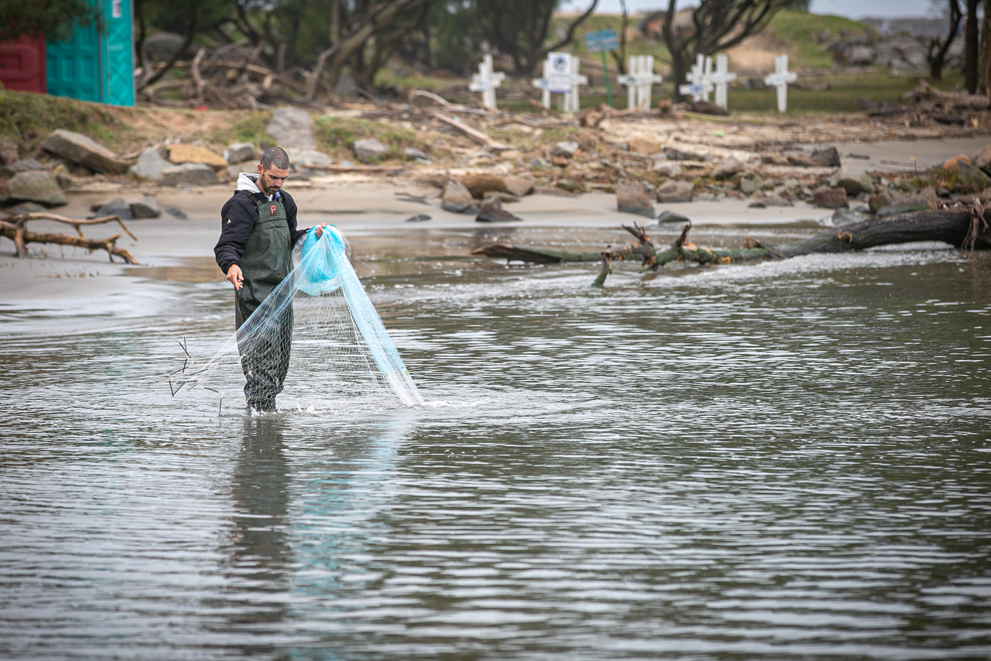 Pescador em Laguna