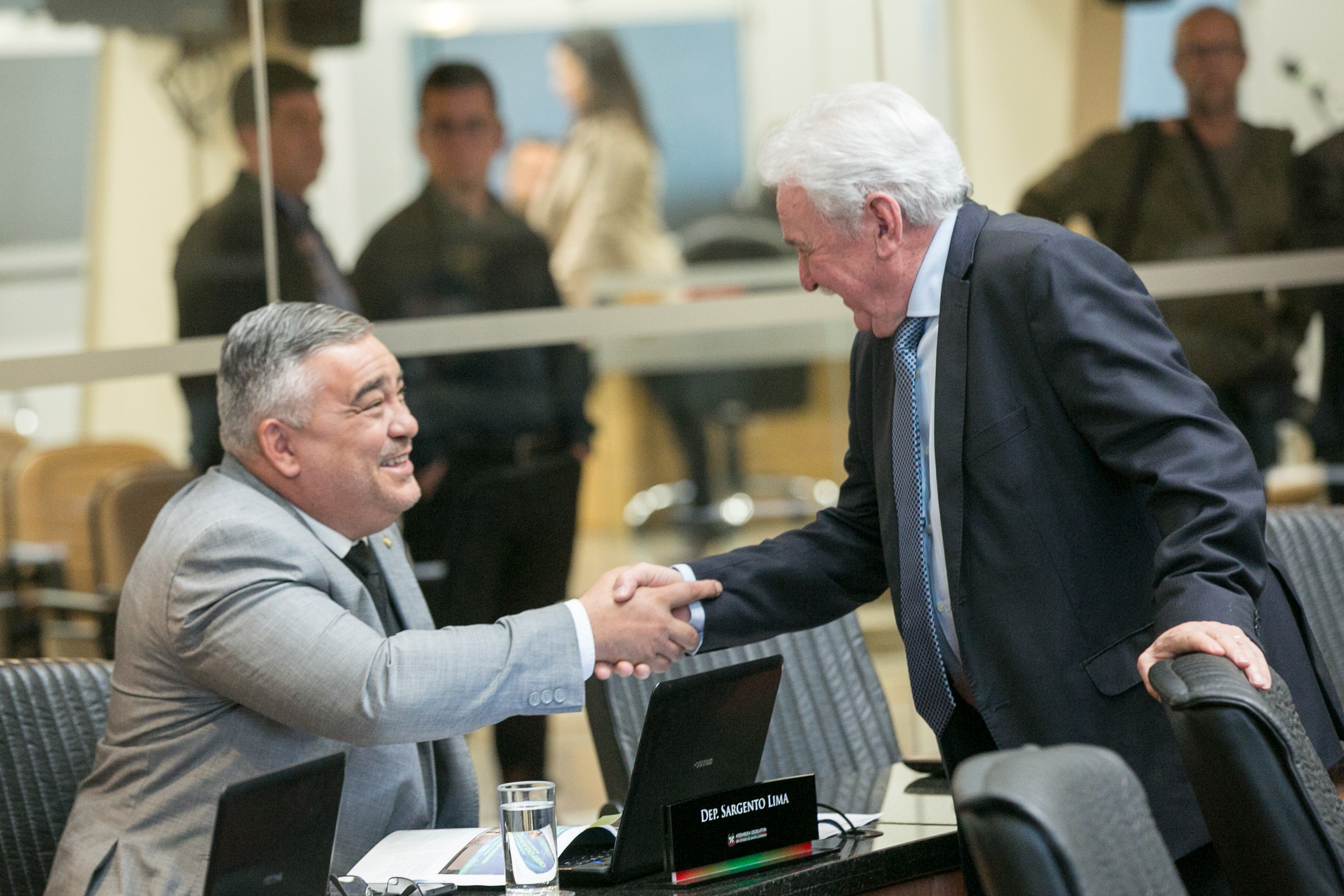 Deputado Sargento Lima (PL) e 
Deputado Moacir Sopelsa (MDB)