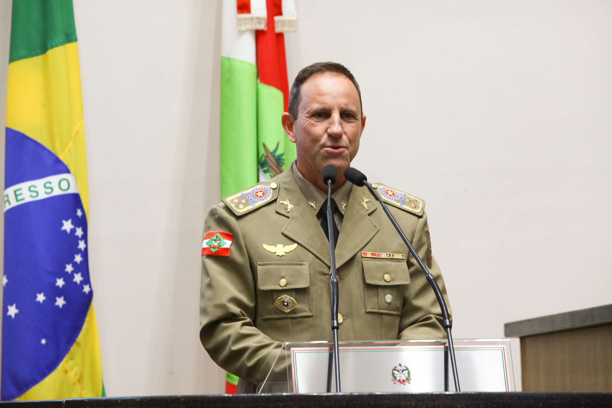 Coronel Marcelo Pontes, comandante geral da PM/SC