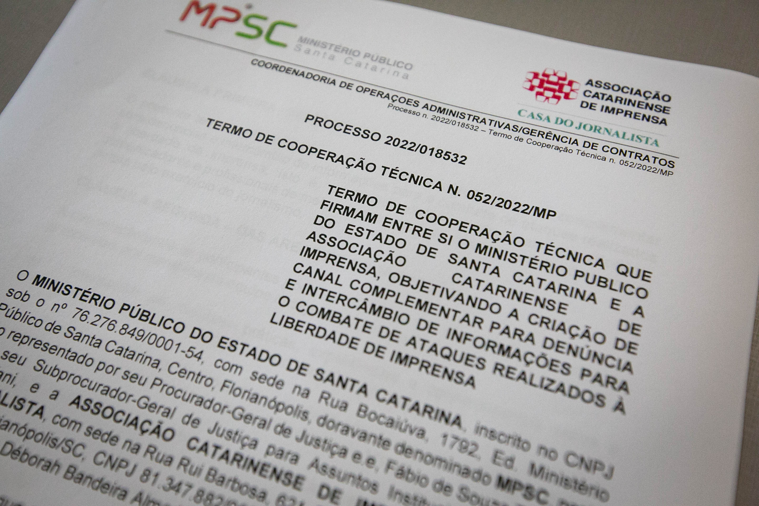 MP – Assinatura do termo de cooperação técnica para combater ataques à liberadade de imprensa