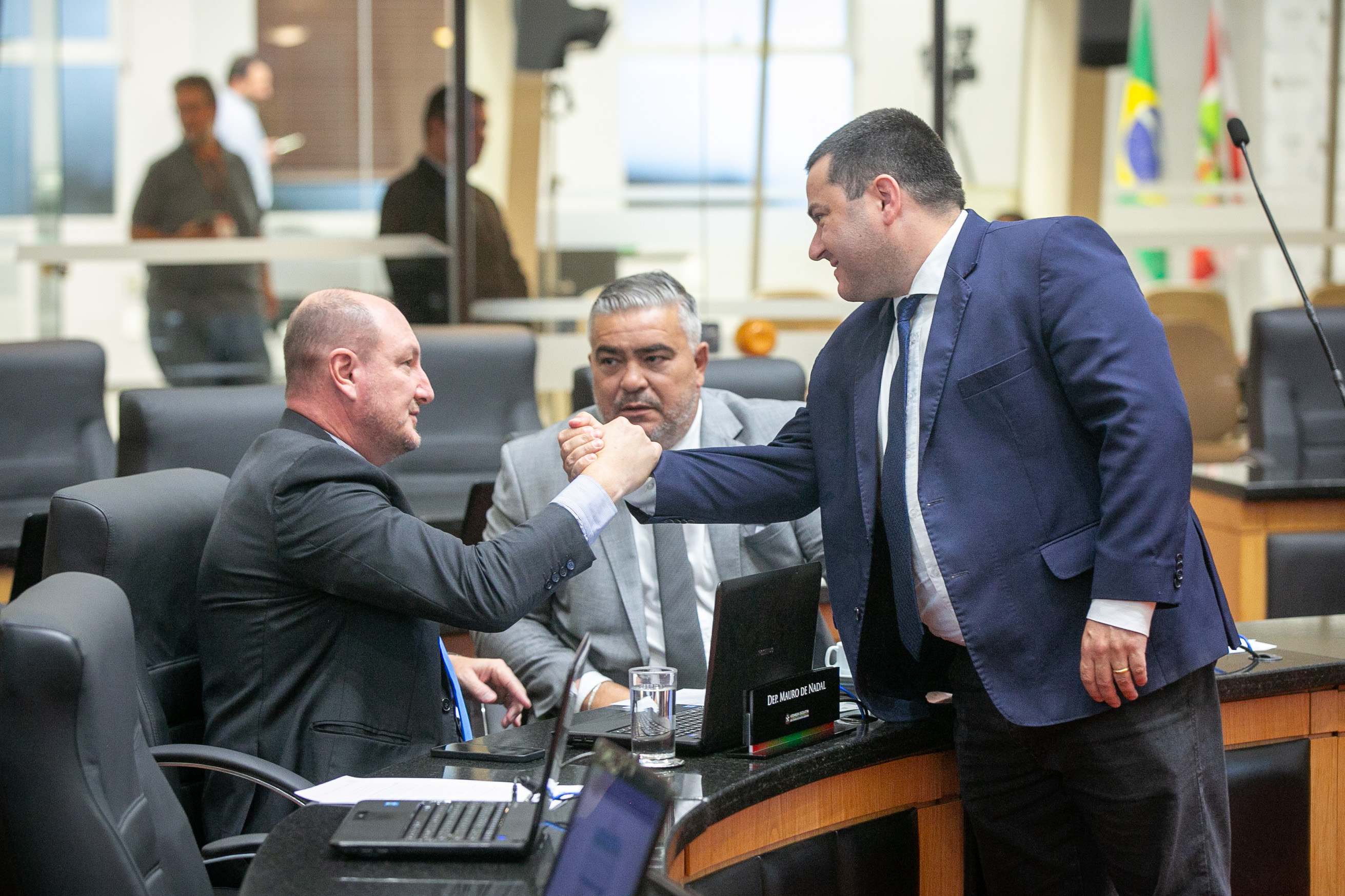 Deputado Ricardo Alba (União) e Deputado Mauro de Nadal (MDB)