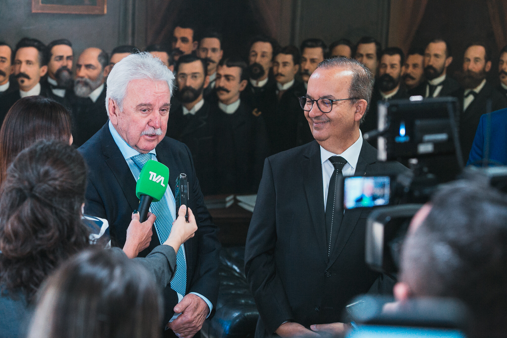 Presidente da Assembleia Legislativa, deputado Moacir Sopelsa (MDB), e o governador eleito de SC, Jorginho Mello