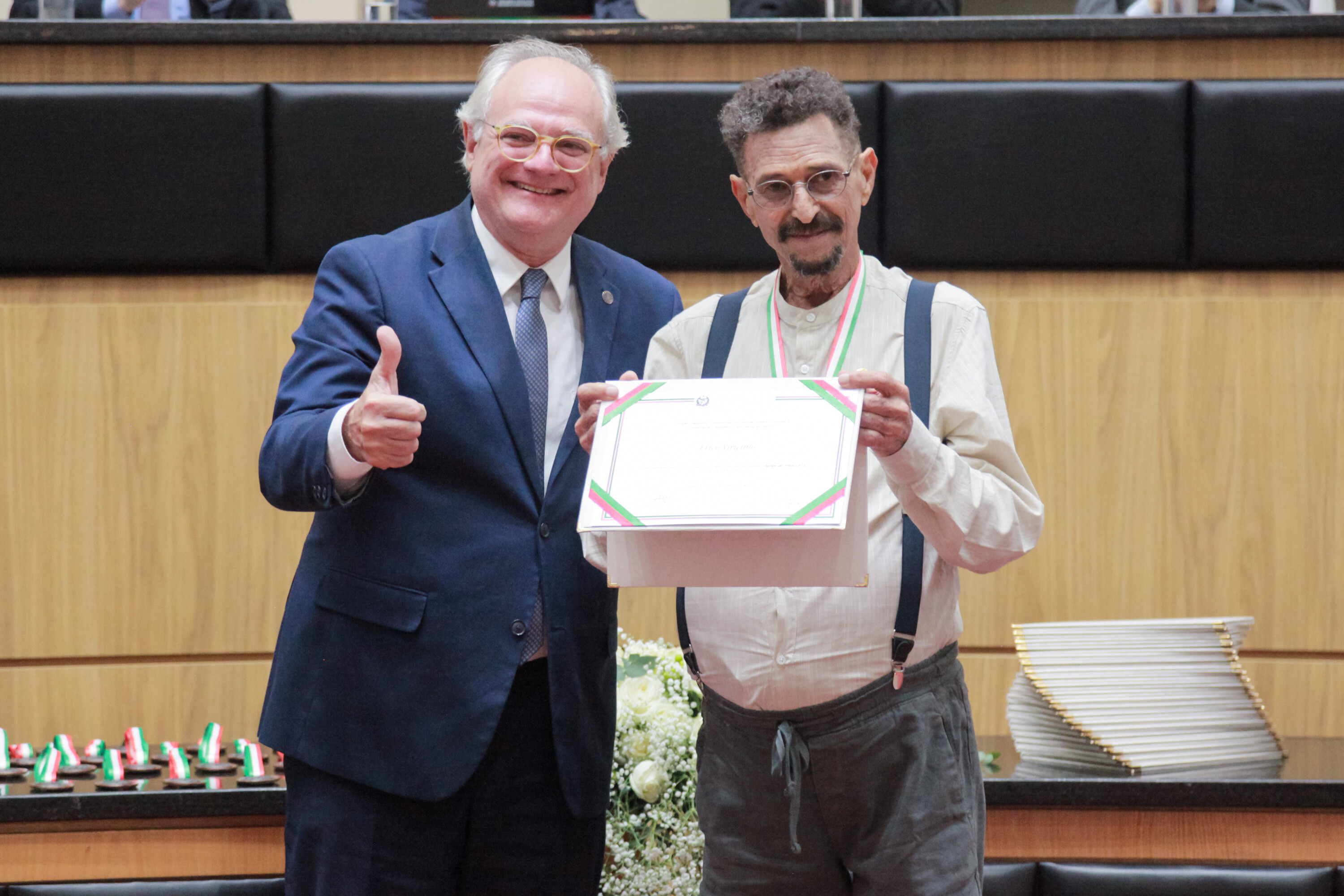 Músico e produtor cultural Érico Virícimo e o deputado Dr. Vicente