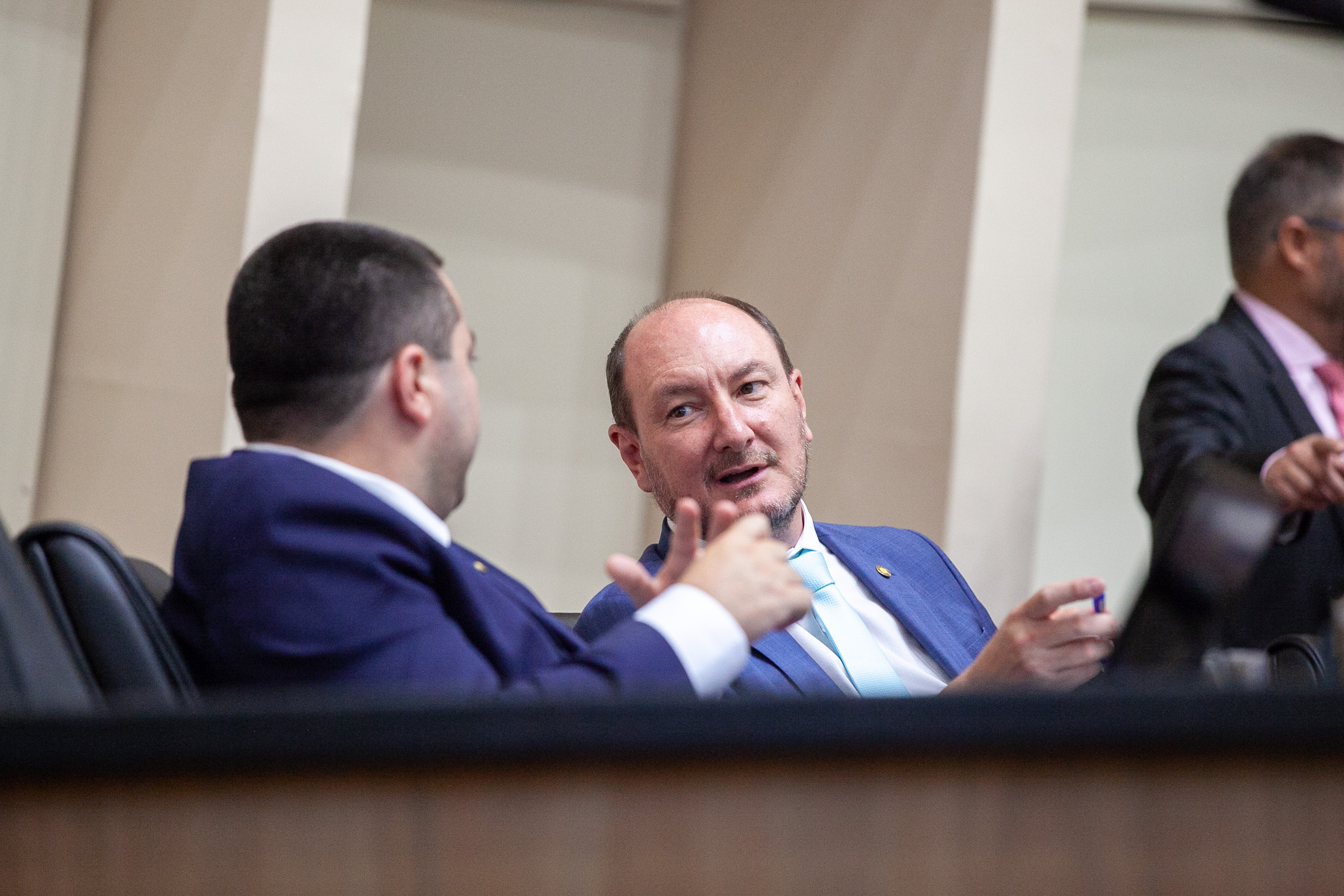 Deputado Ricardo Alba (União) e Deputado Mauro de Nadal (MDB)