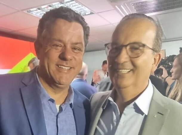Foto : Líder da bancada do PL na Alesc, deputado Ivan Naatz  e  o governador eleito Jorginho Mello (PL).