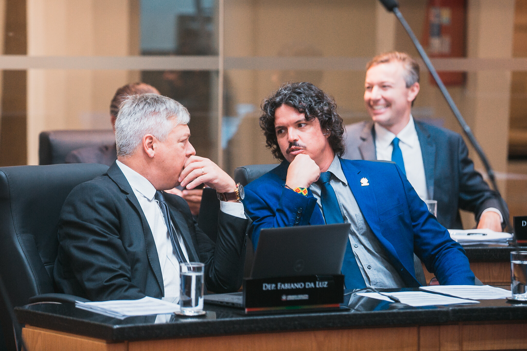 Os deputados Fabiano da Luz (e) e Marquito integram a Comissão de Ética e Decoro Parlamentar da Alesc