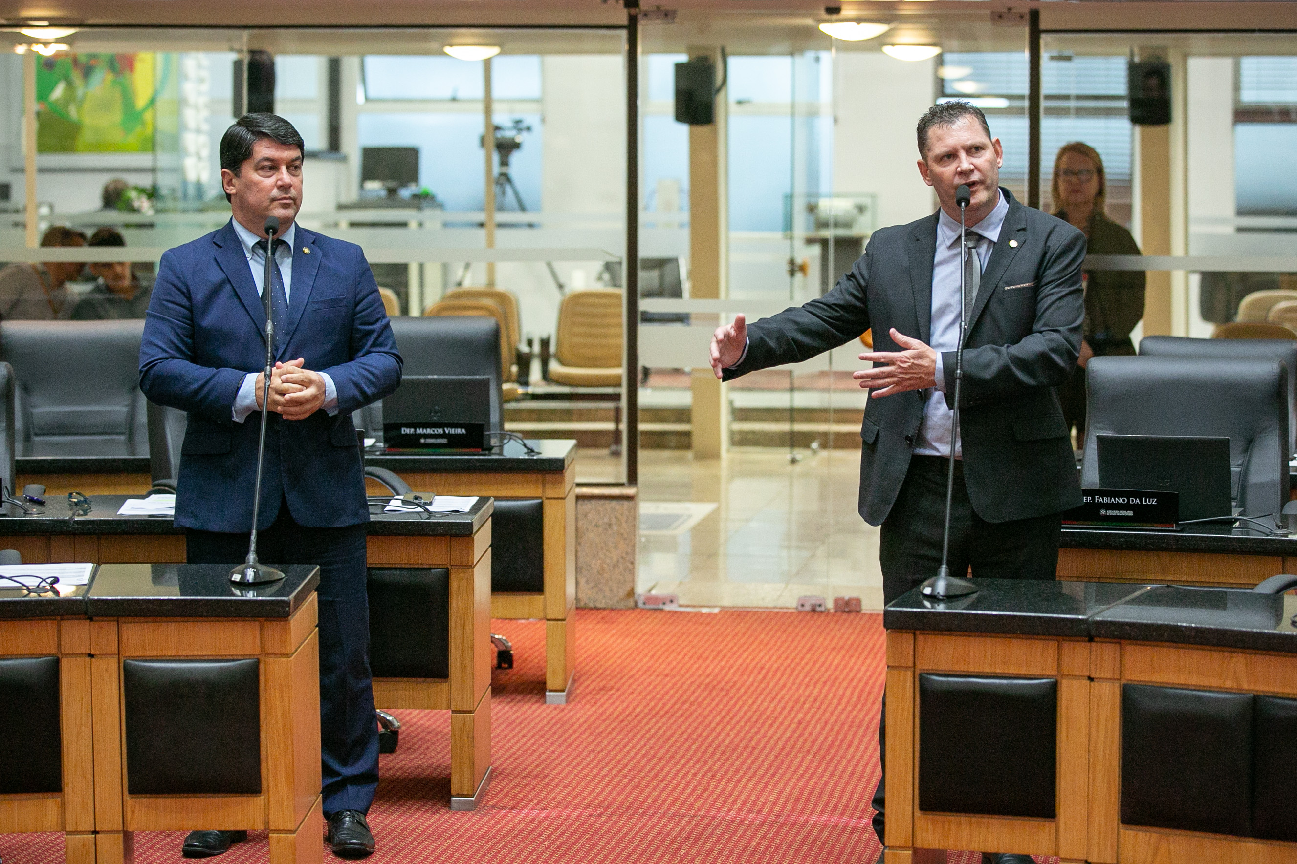 Deputado Emerson Stein (MDB) e Deputado Edilson Massoco (PL)