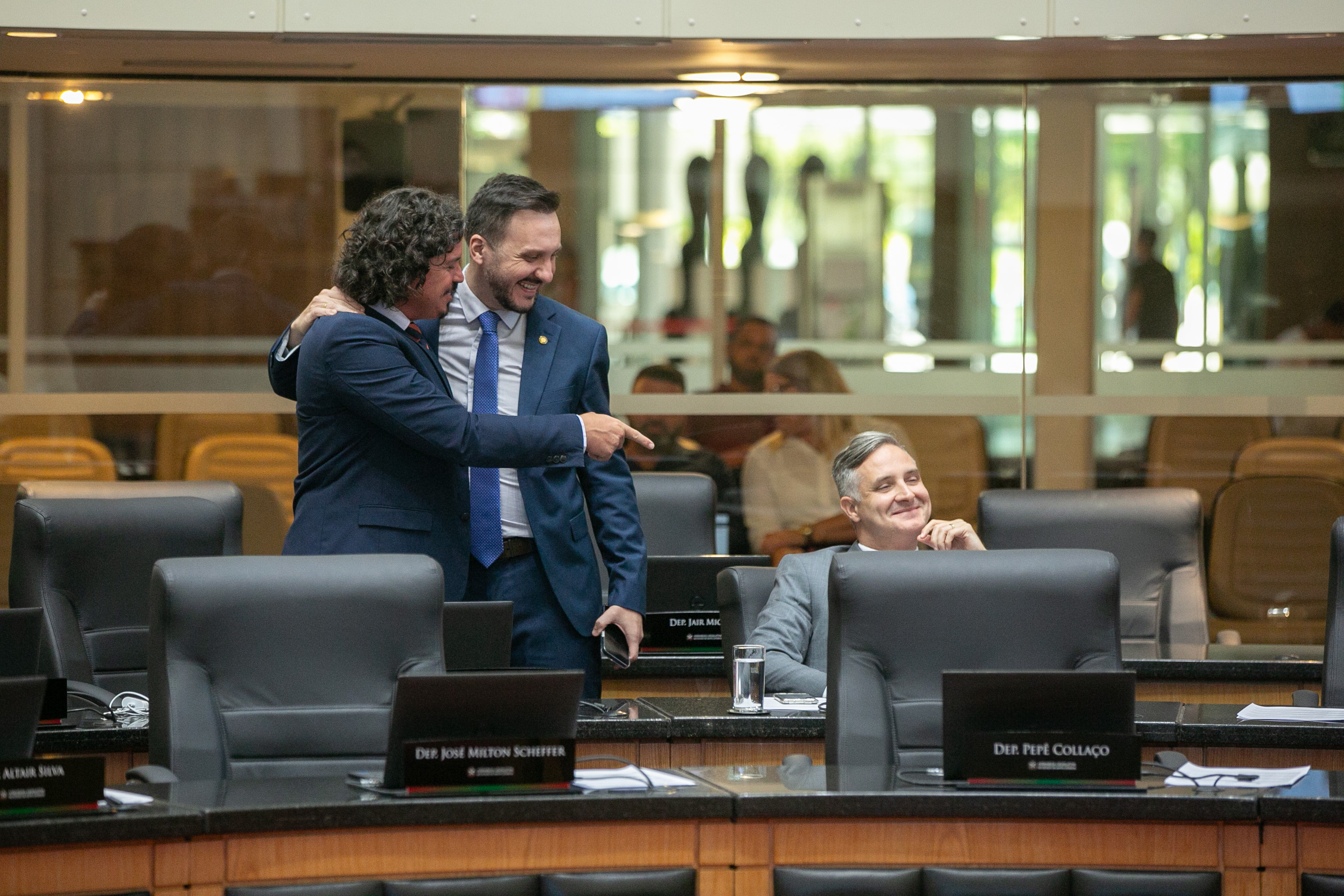 Deputado Marquito (PSOL), Deputado Pepê Collaço (PP) e Deputado Matheus Cadorin (NOVO)
