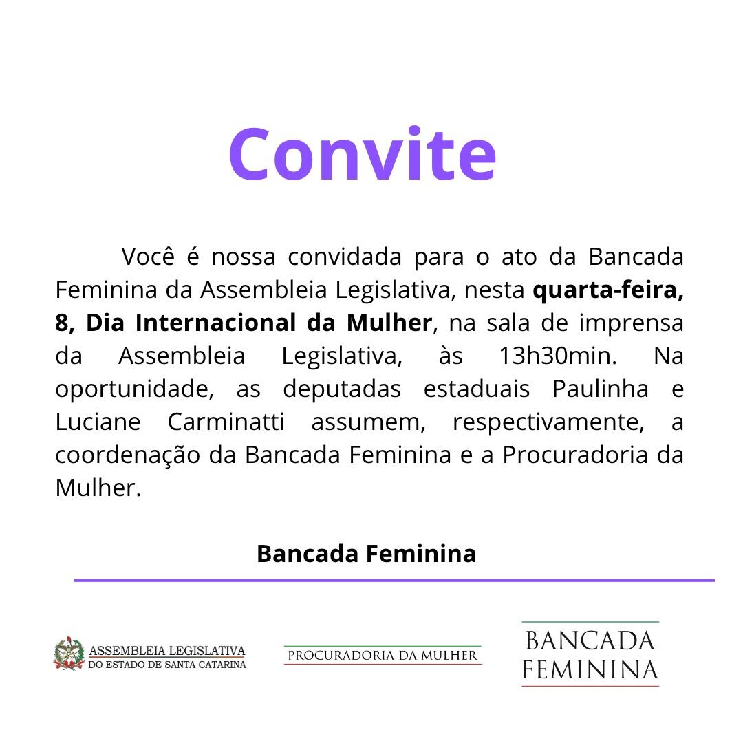 Paulinha assume nesta quarta-feira a coordenação da Bancada Feminina