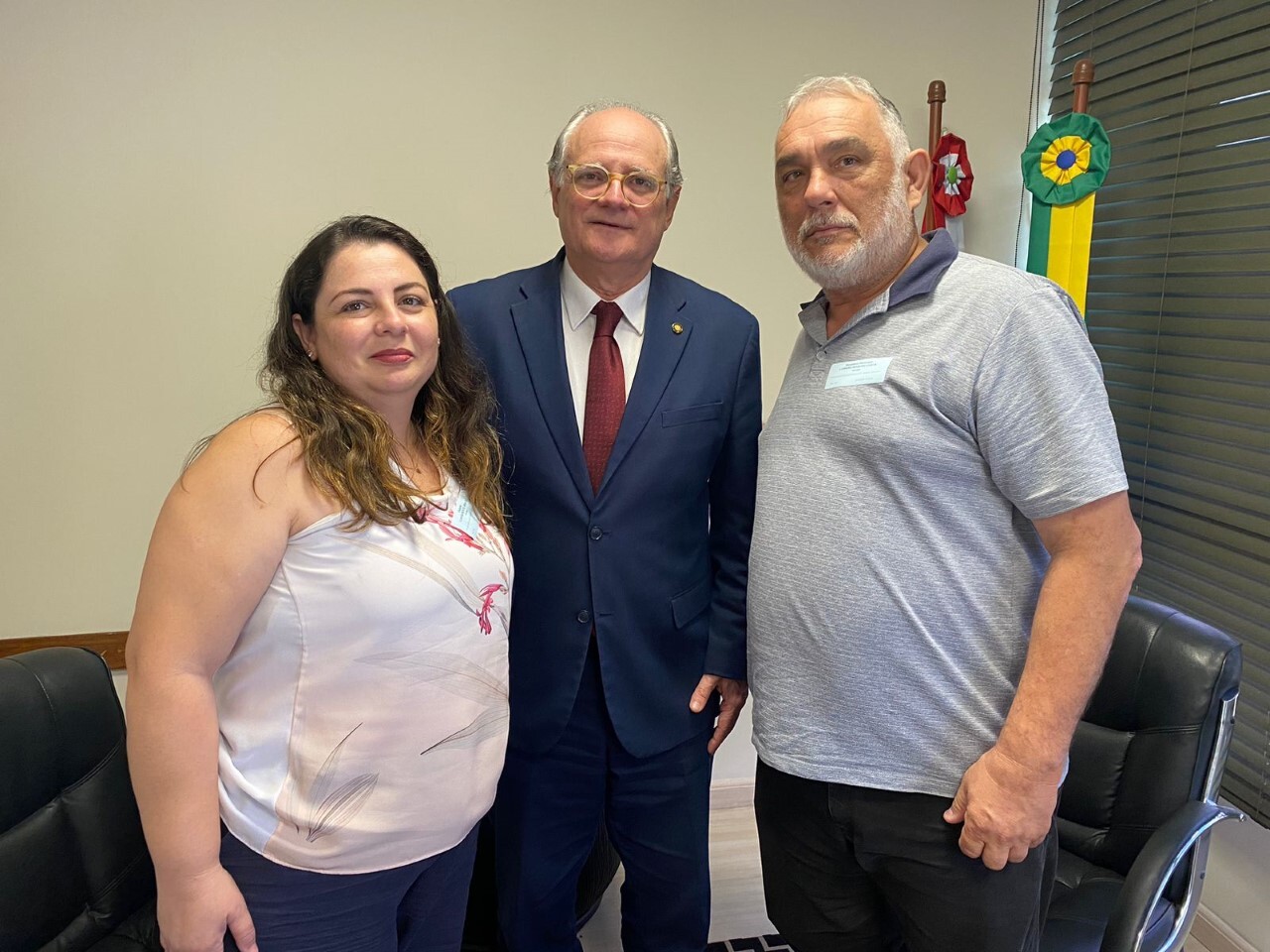 Glaice Araujo, Deputado Dr. Vicente e o secretário de Turismo de Corupá, Loriano Rogério Costa (Kutcha)