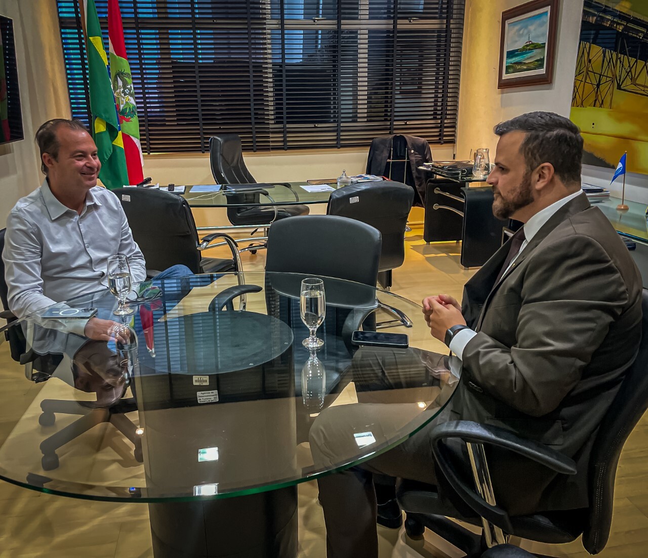 Deputado Lucas Neves e o secretário de Estado do Turismo, Evandro Neiva