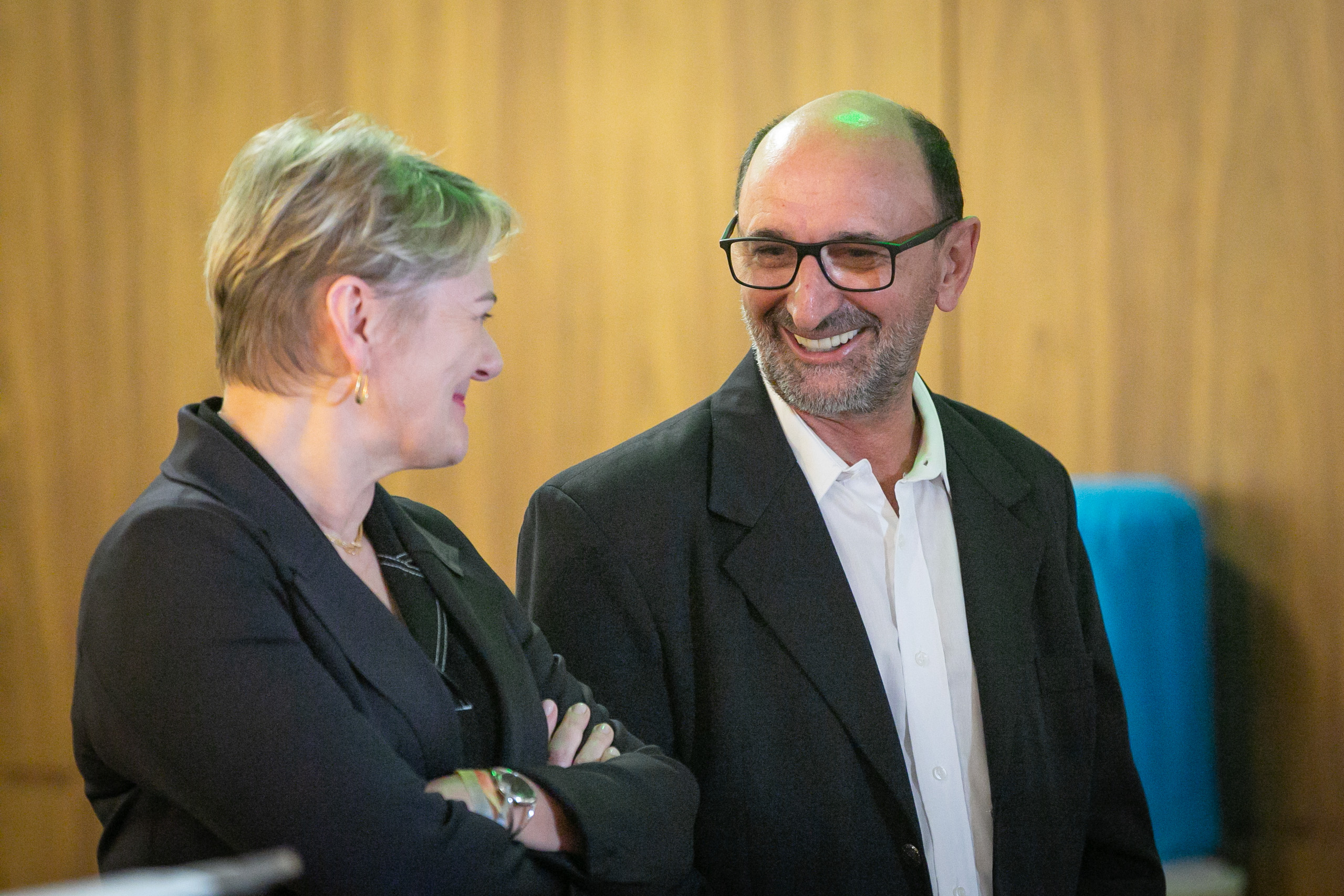 Deputada Luciane Carminatti (PT) e Organizador Lauro Mattei