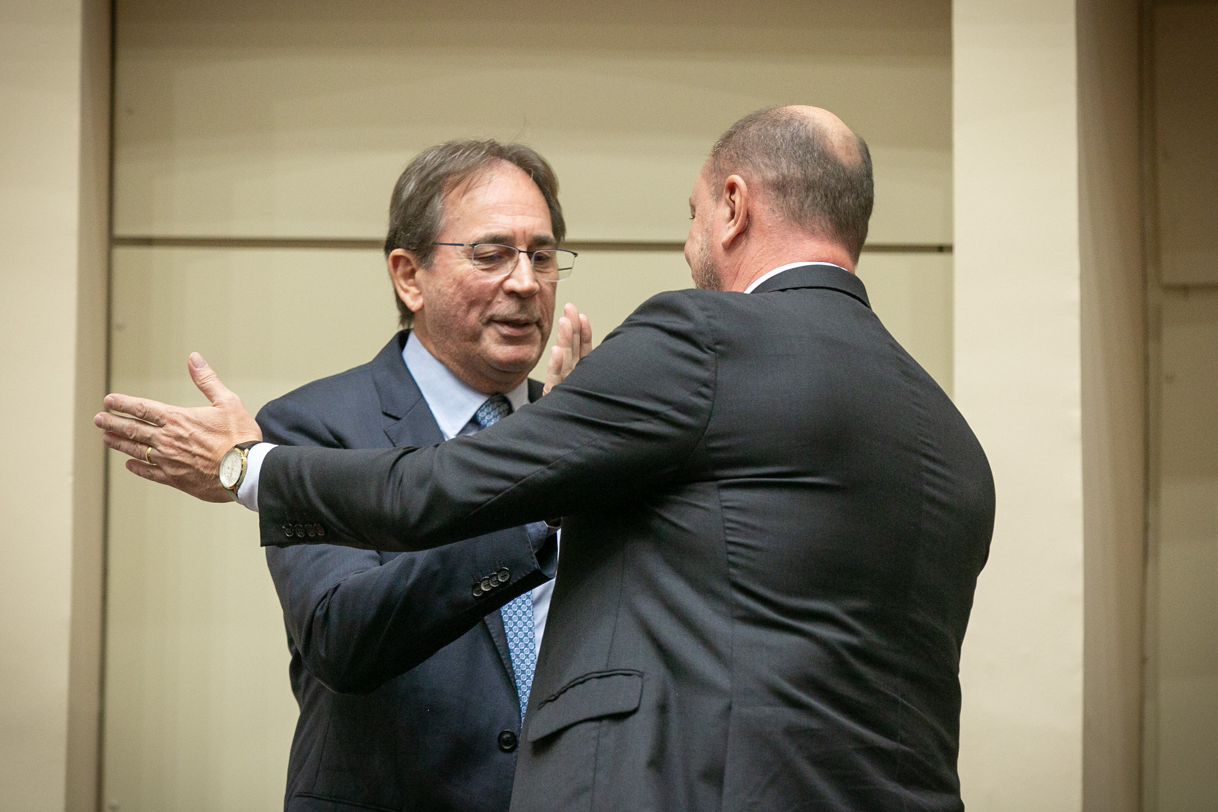 Presidente da FIESC, Mario Cezar de Aguiar e Deputado Mauro de Nadal (MDB)