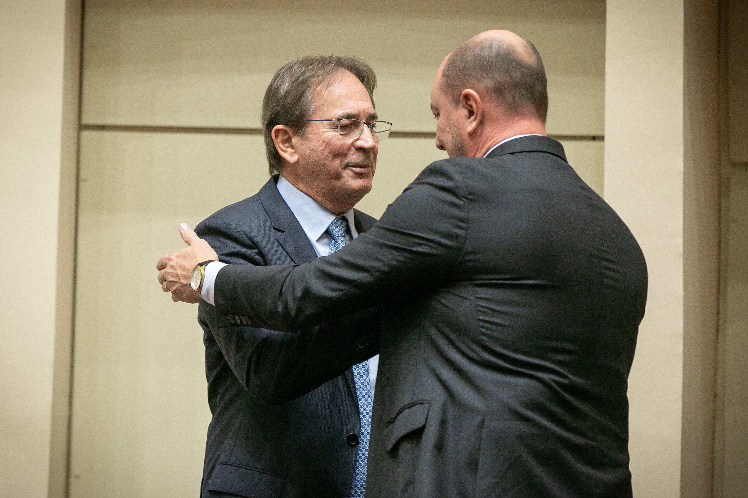 Presidente da FIESC, Mario Cezar de Aguiar e Deputado Mauro de Nadal (MDB)
