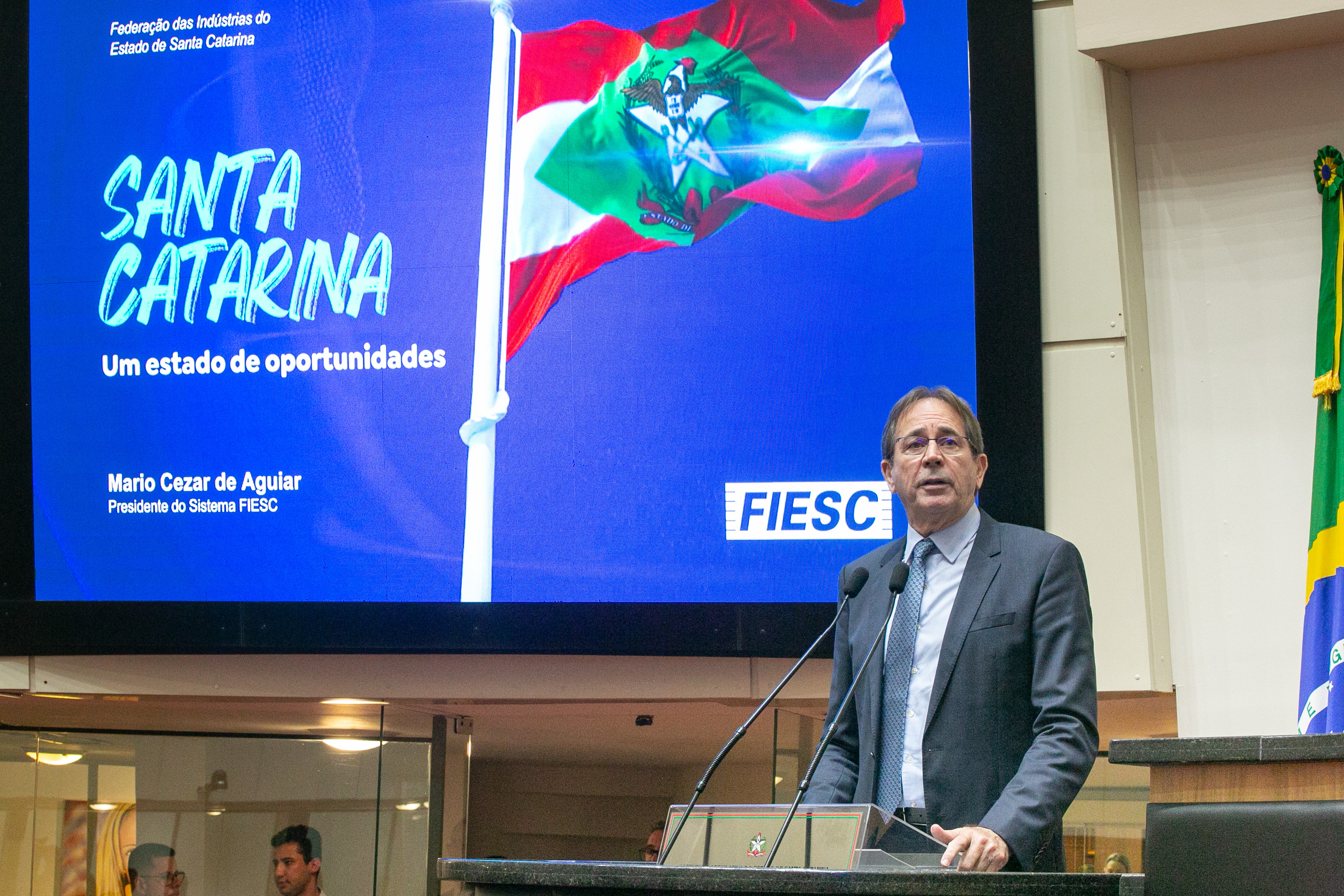 Presidente da FIESC, Mario Cezar de Aguiar