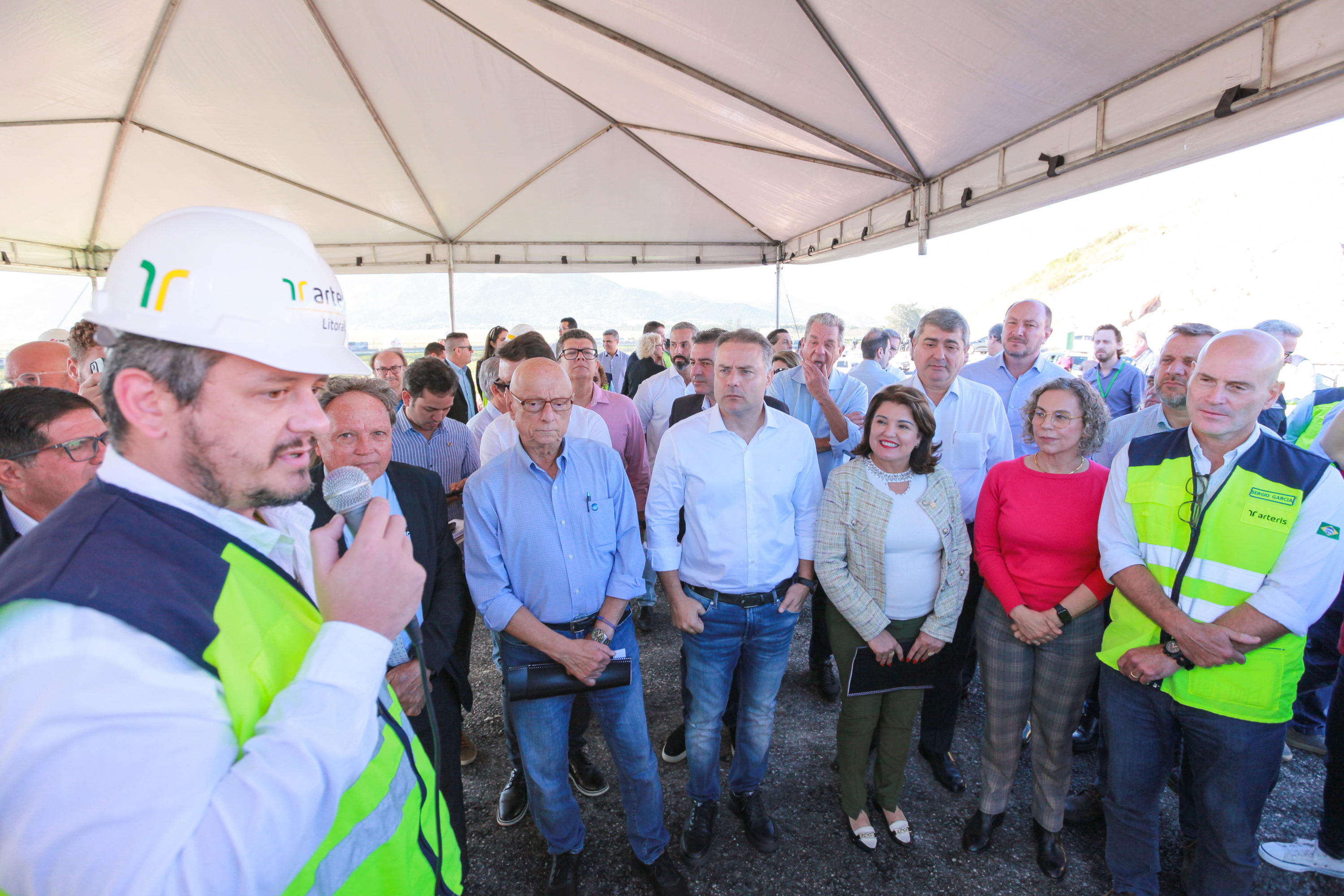 Presidente Mauro de Nadal visita contorno viário com Ministro dos Transportes Renan Filho