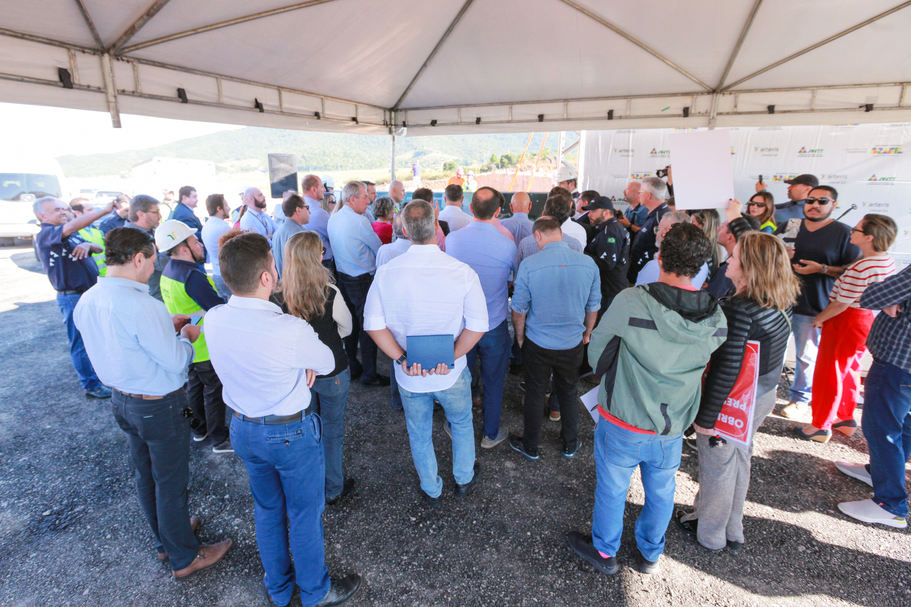 Presidente Mauro de Nadal visita contorno viário com Ministro dos Transportes Renan Filho