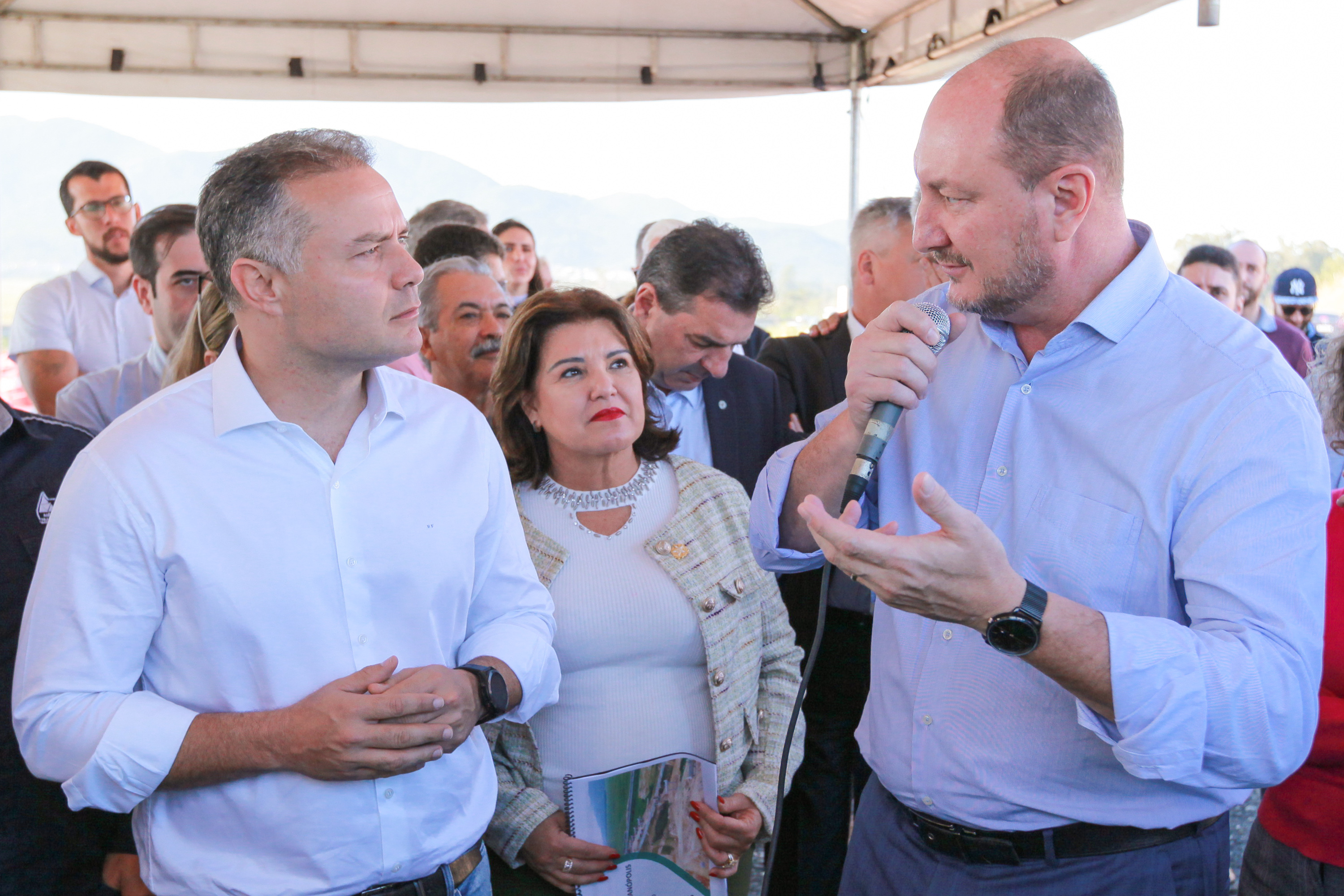 Presidente Mauro de Nadal visita contorno viário com Ministro dos Transportes Renan Filho