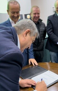 Deputado Antídio Lunelli acompanhou o anúncio de investimentos pelo governador Jorginho Mello em Mafra