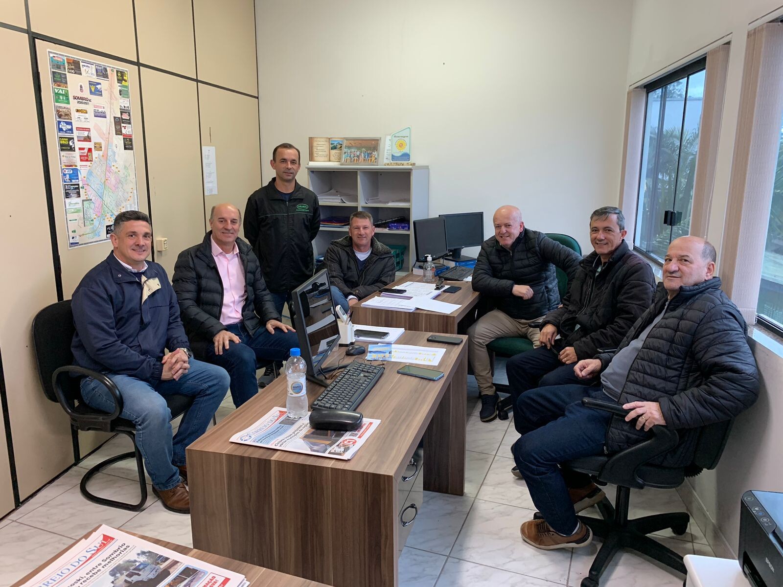 Deputado José Milton Scheffer e lideranças de Sombrio