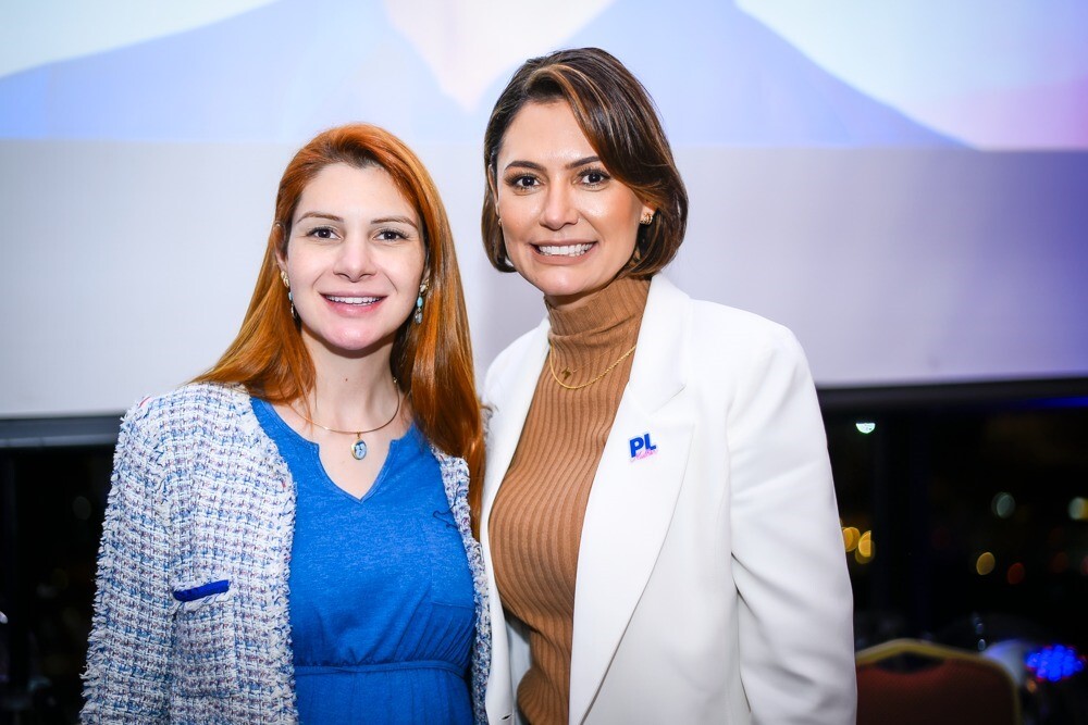 Deputada Ana Campagnolo e Michelle Bolsonaro FOTO: Zack Stencil