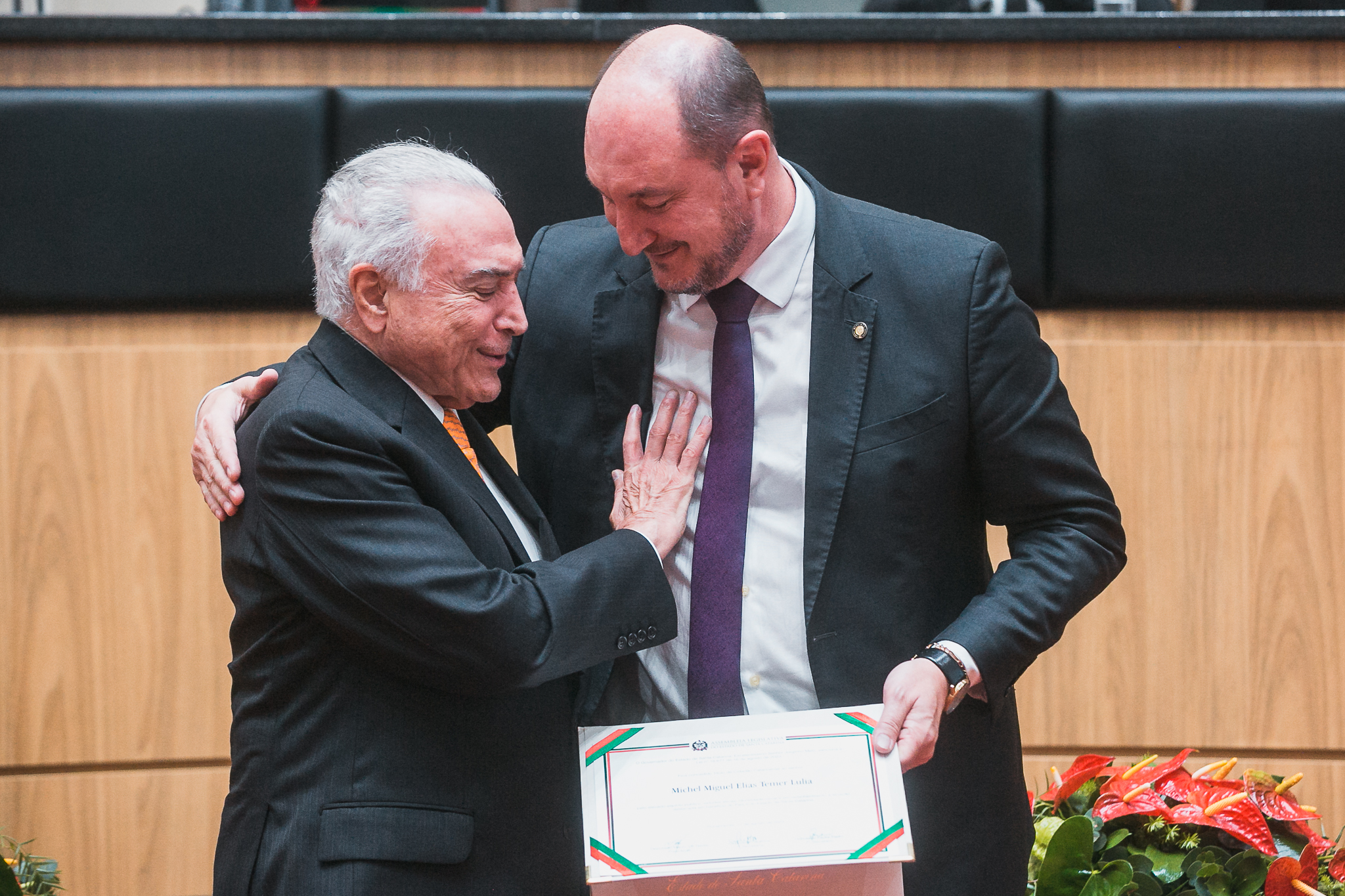 SESSÃO SOLENE -Título de cidadão catarinense ao ex-presidente da República Michel Temer