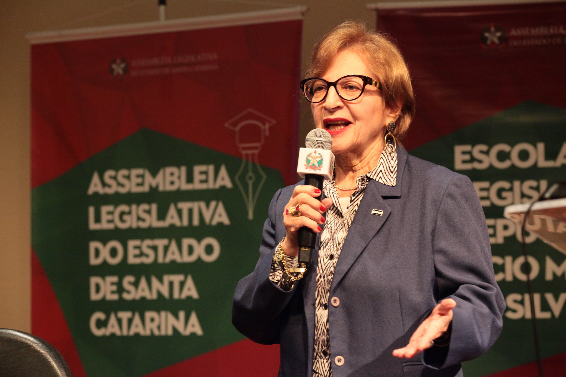 Abertura do Seminário Sobre Tratado de Livre Comércio entre Mercosul e a União Europeia - Maria Teresa Bustamante, presidente da Câmara de Comércio Exterior da Federação das Indústrias (Camex-FIESC)