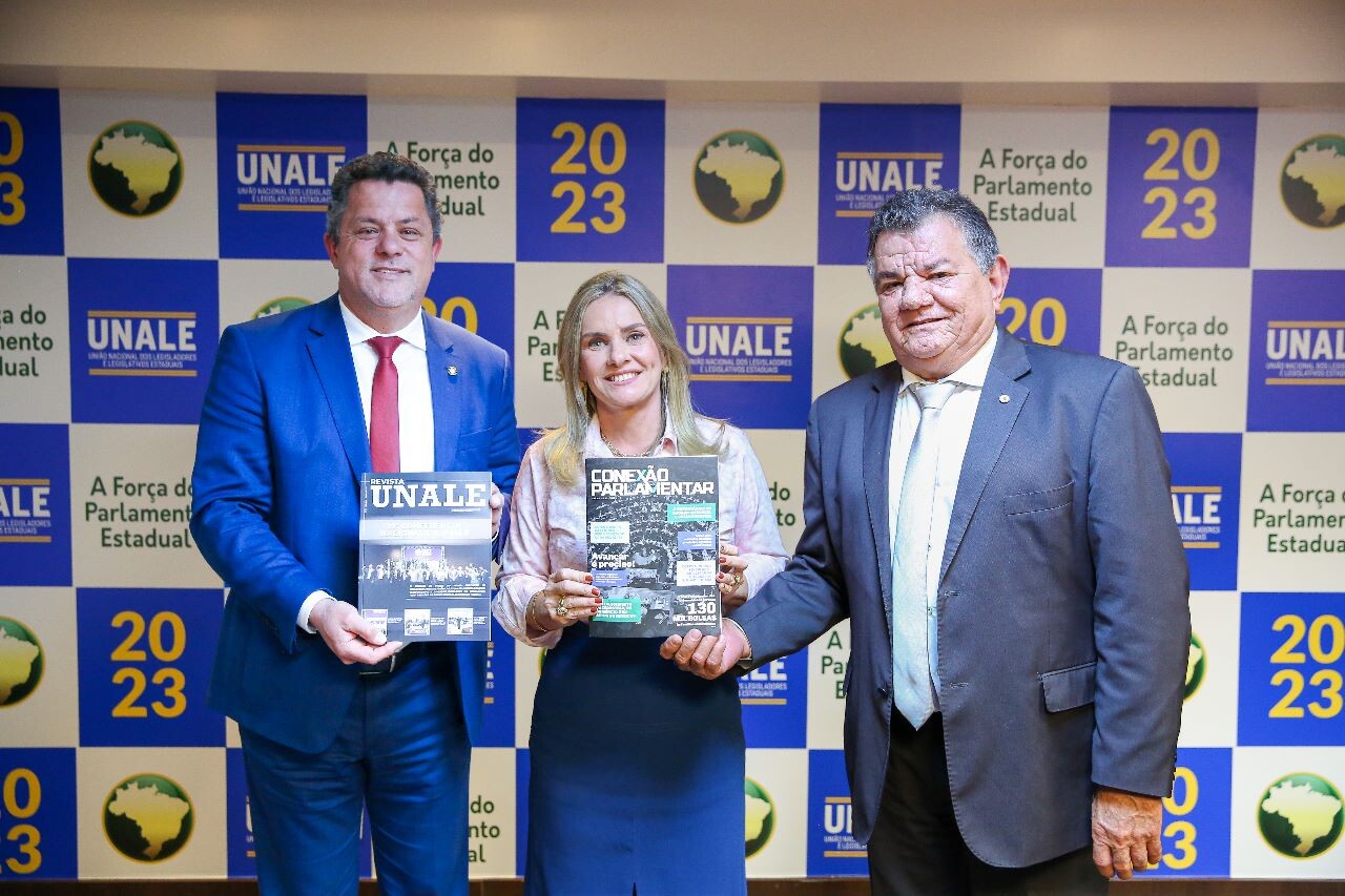 Deputado Ivan Naatz teve reunião com a presidente da Unale, deputada Ivana Bastos (PSD-BA), e o tesoureiro geral, deputado Gabriel Picanço (Republican